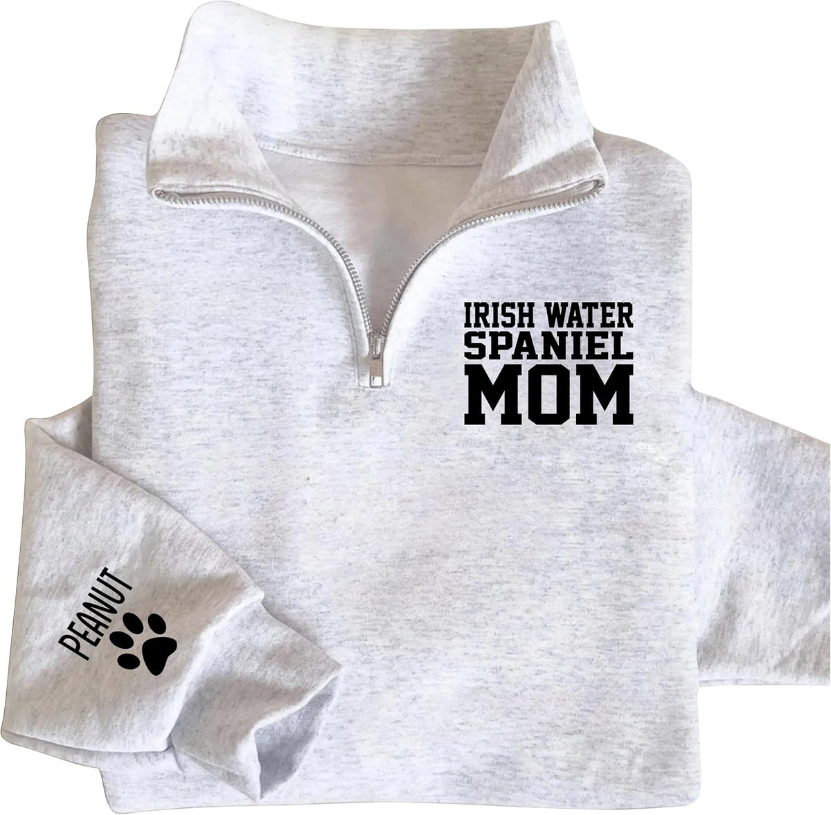 Custom Dog Mom Sweatshirt, Cute & Cozy Gift for Dog Lovers, Perfect for Pet Moms - Irish Water Spaniel