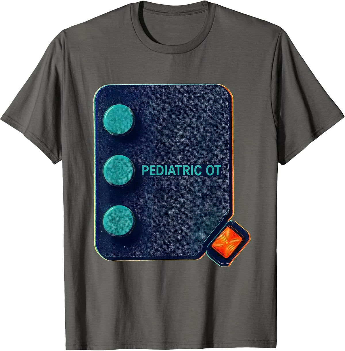 Pediatric OT Risograph Occupational Therapy Professional T-Shirt - Asphalt Grey