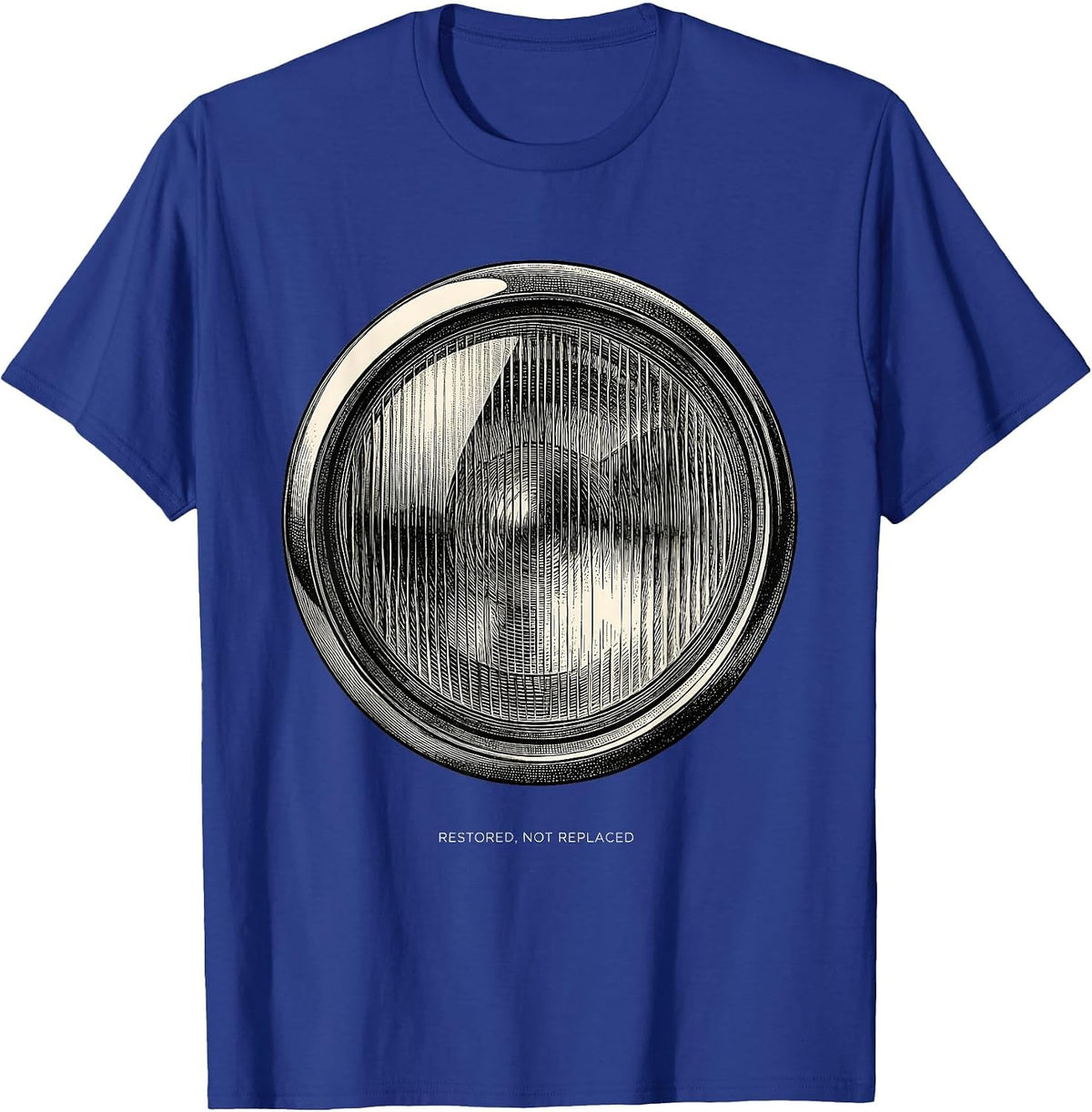 Restored, Not Replaced Vintage Car Guy Classic Car T-Shirt - Royal Blue