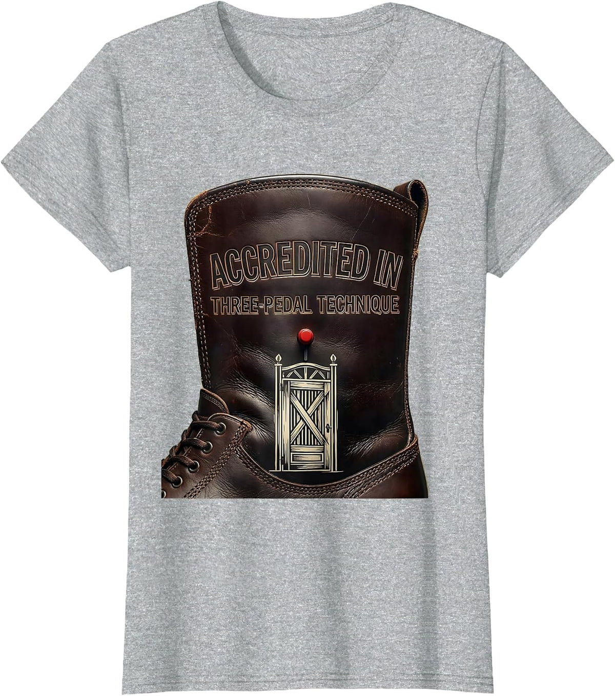 Accredited In Three-Pedal Technique Vintage Stick Shift Car T-Shirt - Heather Grey