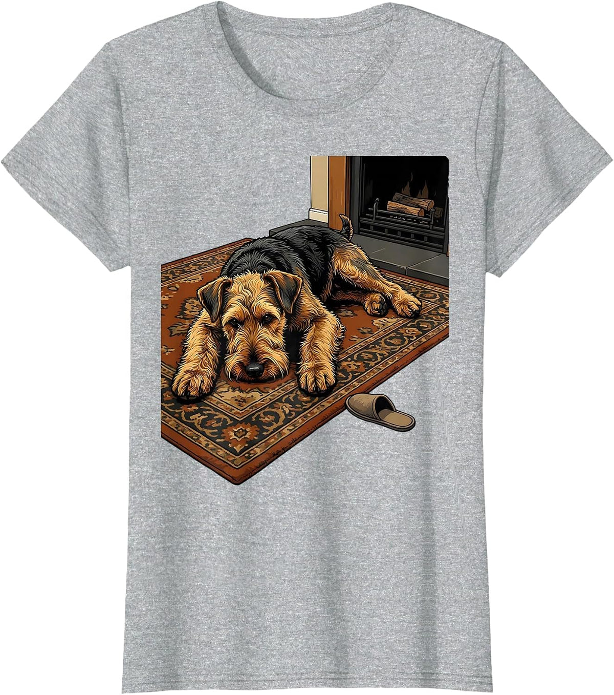 Airedale Terrier Funny Dog Lover Humor Gift T-Shirt - Heather Grey