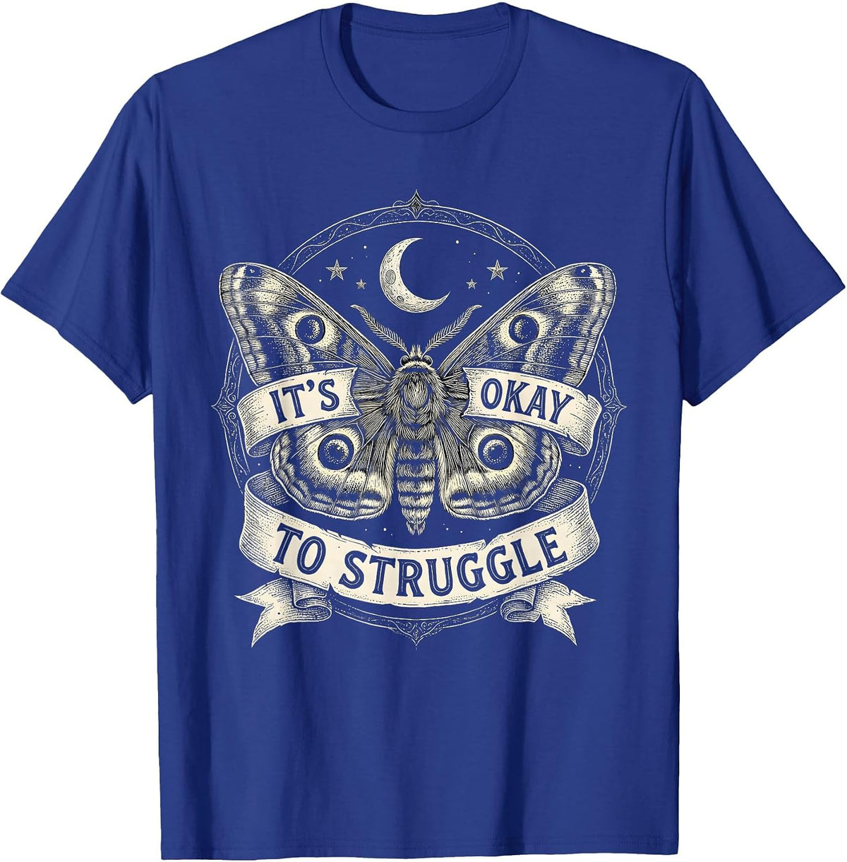 Men's It's Okay To Struggle Mental Health Matters Design T-Shirt - Royal Blue