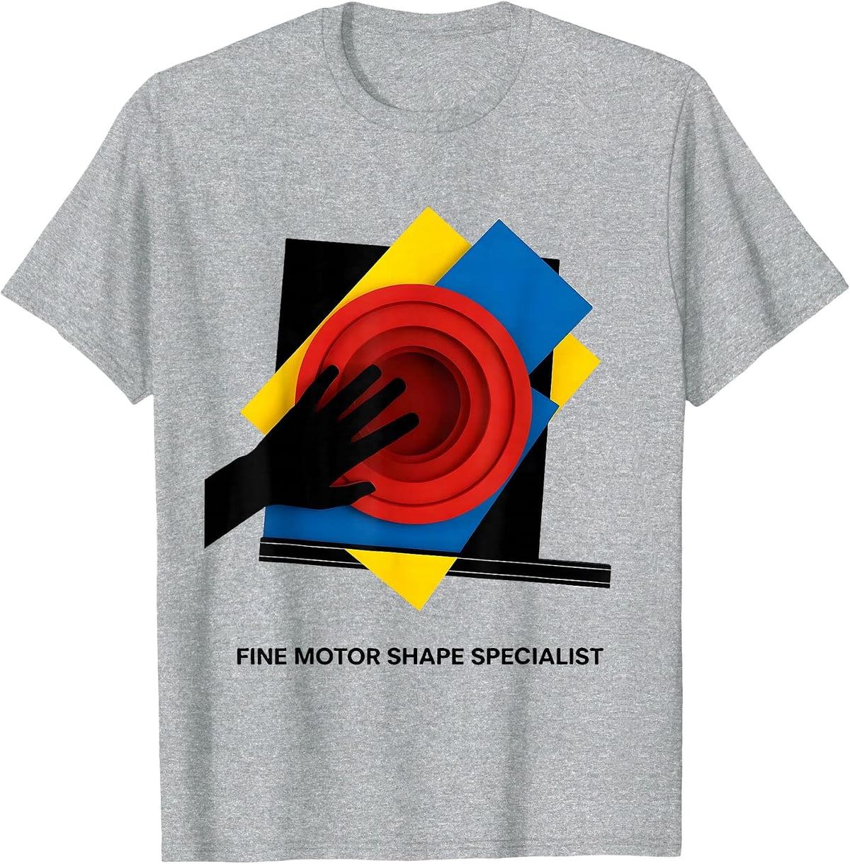 Men's Fine Motor Shape Specialist Occupational Therapy Sensory T-Shirt - Heather Grey