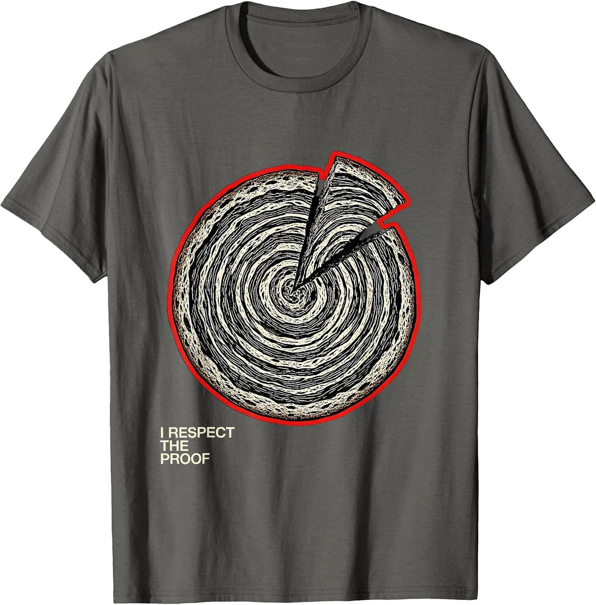 I Respect The Proof Funny Baker Sourdough Bread Baking T-Shirt - Asphalt Grey
