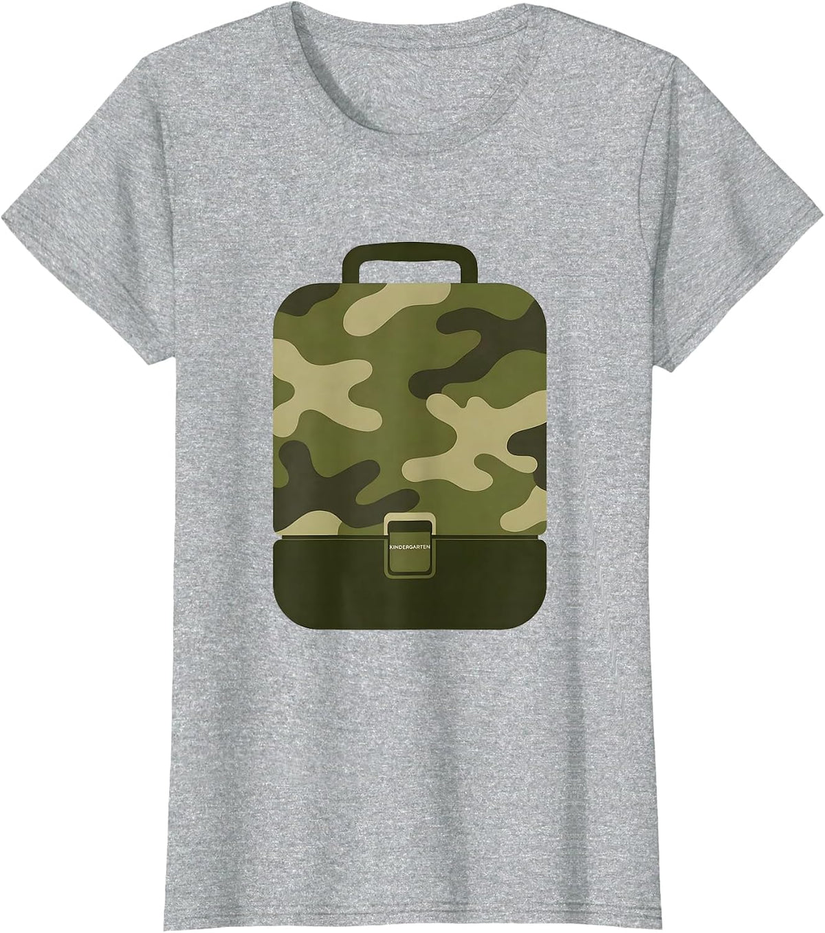 Women's Kindergarten Camo Back To School Boys Pre K Teachers T-Shirt - Heather Grey