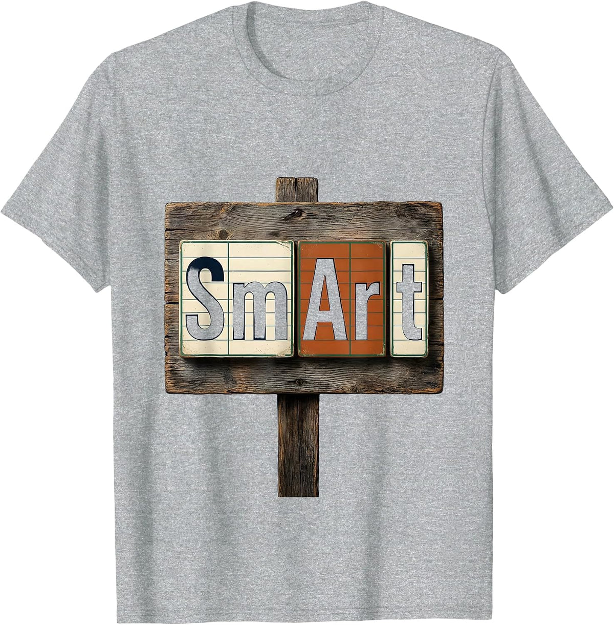 Men's SMArT Vintage Science Nerd Periodic Table Pun Humor T-Shirt - Heather Grey