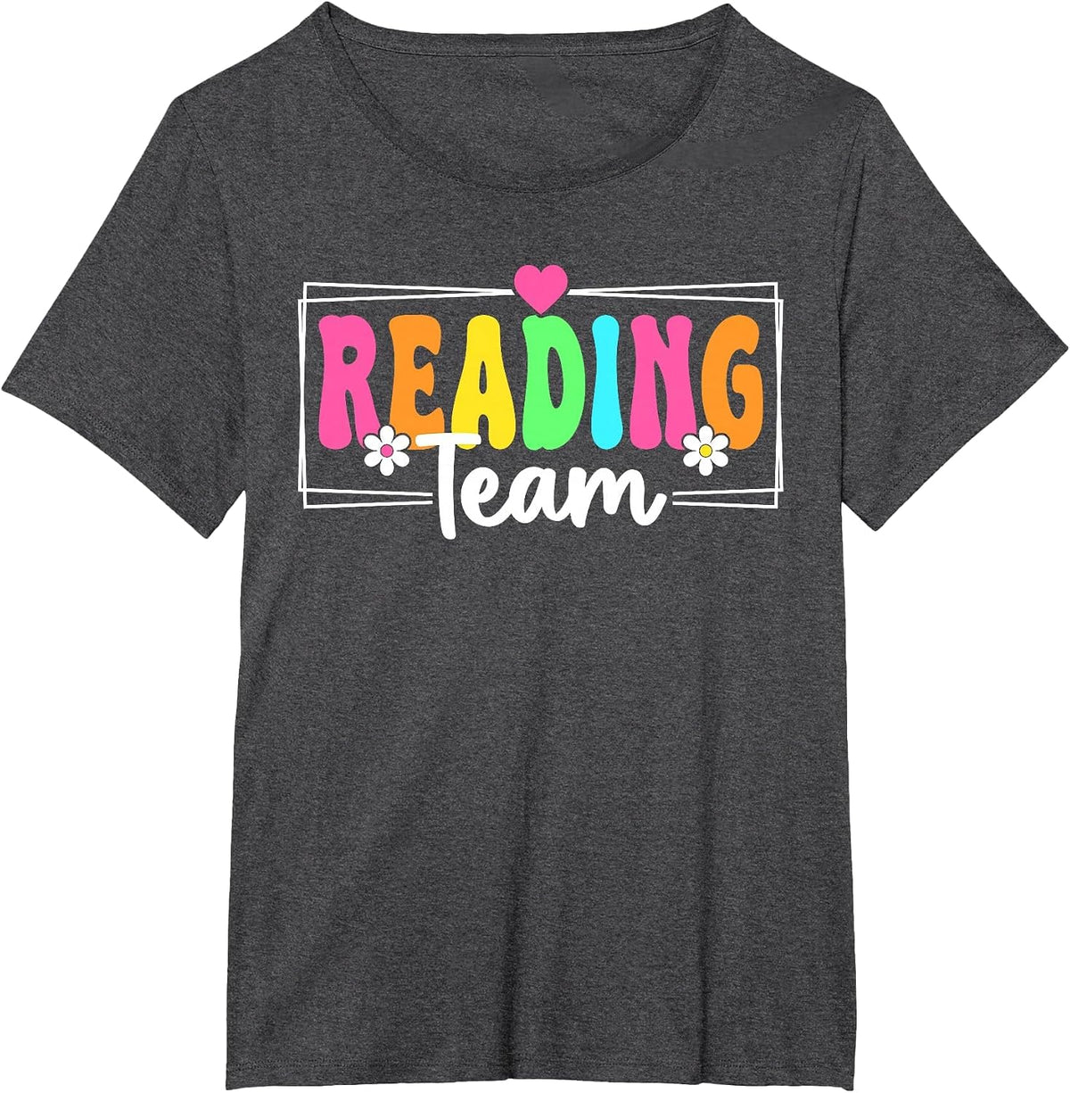 Reading Team Teacher Back to School Reading Teacher T-Shirt - Dark Heather Grey