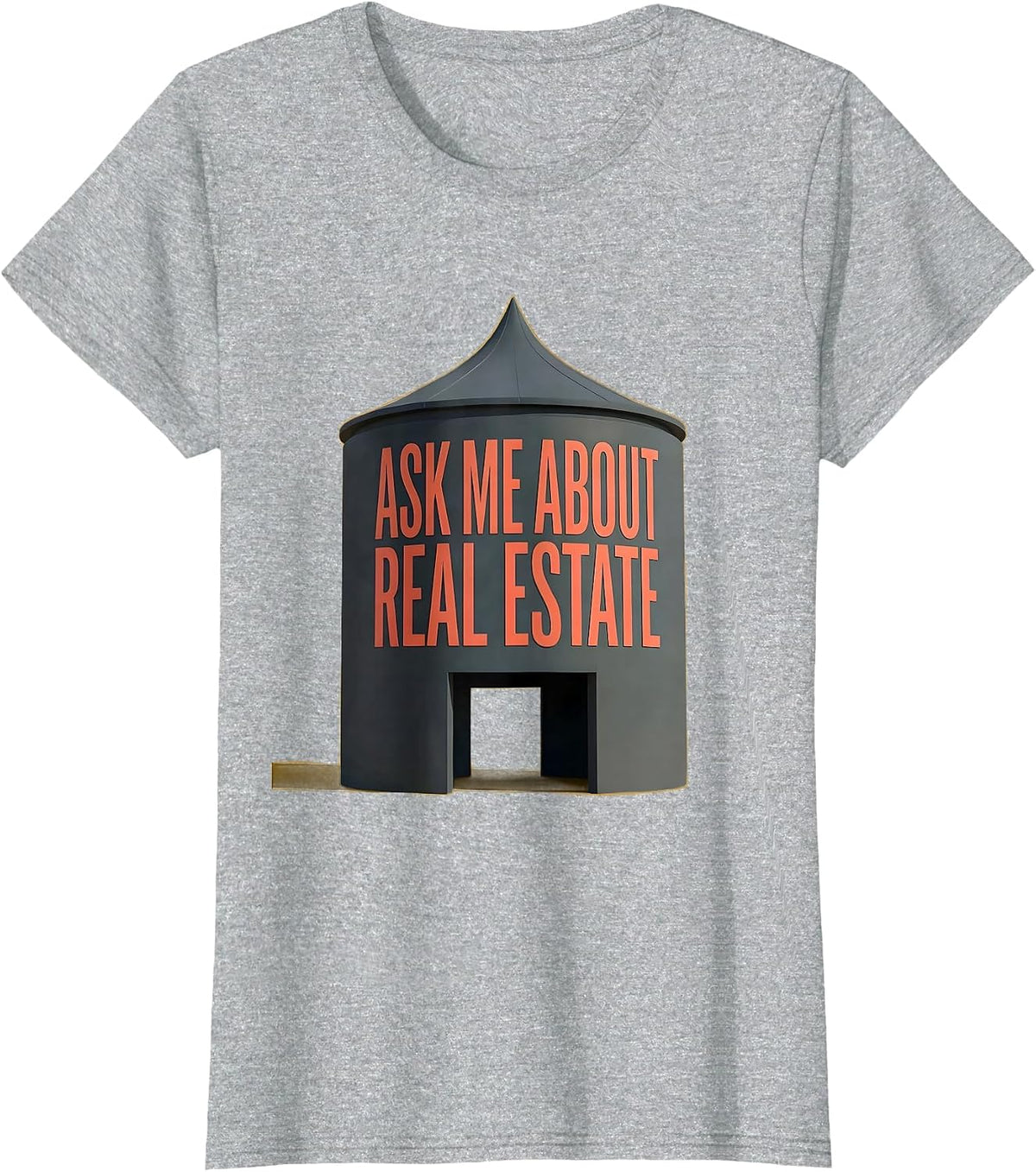 Ask Me About Real Estate Funny Realtor Real Estate Agent T-Shirt - Heather Grey