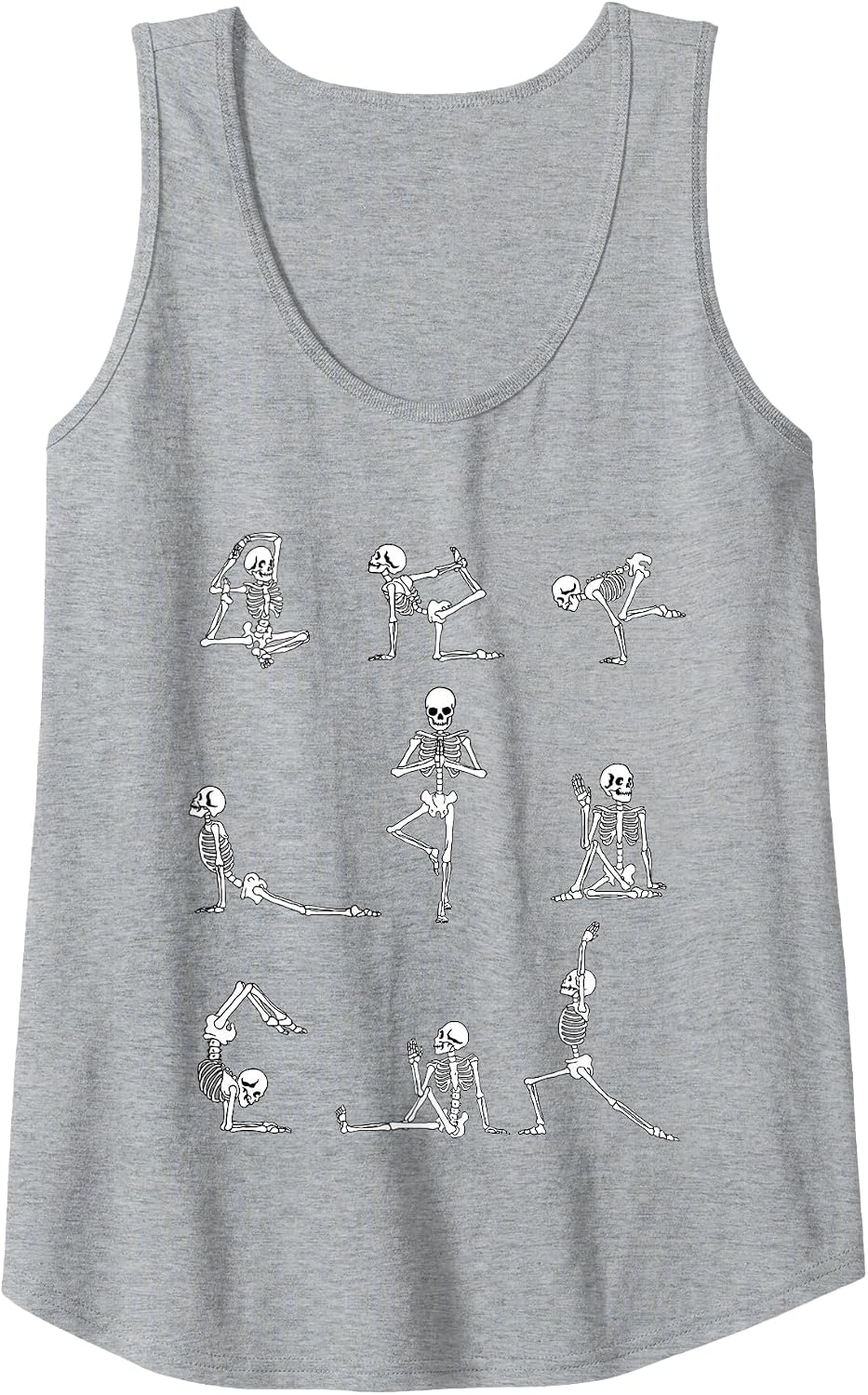 Yoga Skeleton for a Yoga Fan Tank Top - Heather Grey