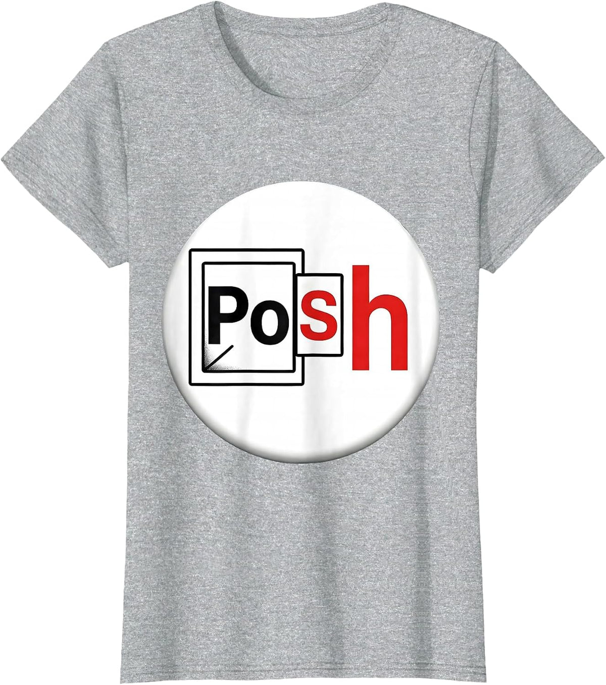 Women's PoSh Funny Science Nerd Periodic Table Element Pun T-Shirt - Heather Grey