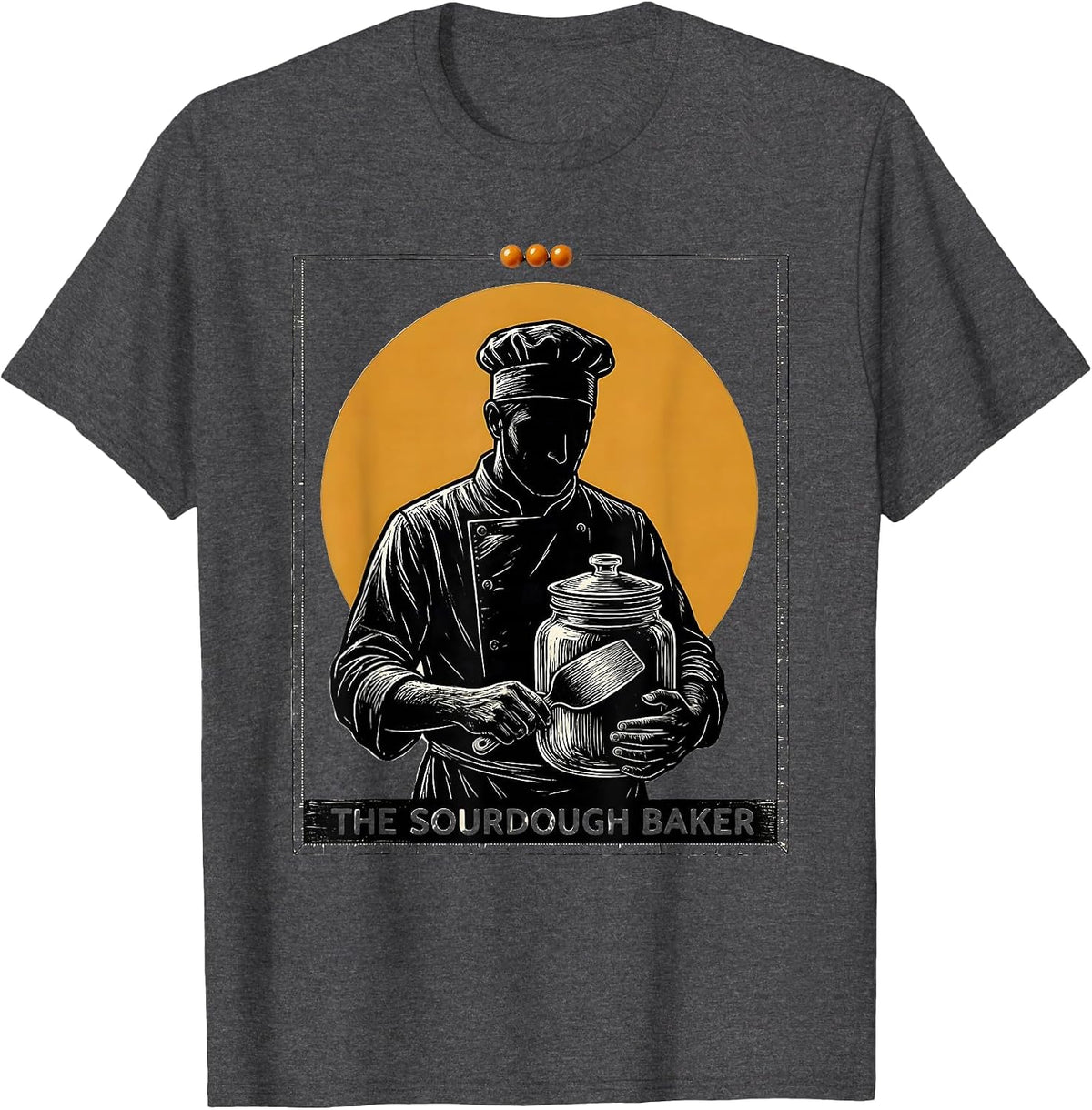 The Sourdough Baker Tarot Card Funny Baker Humor T-Shirt - Dark Heather Grey