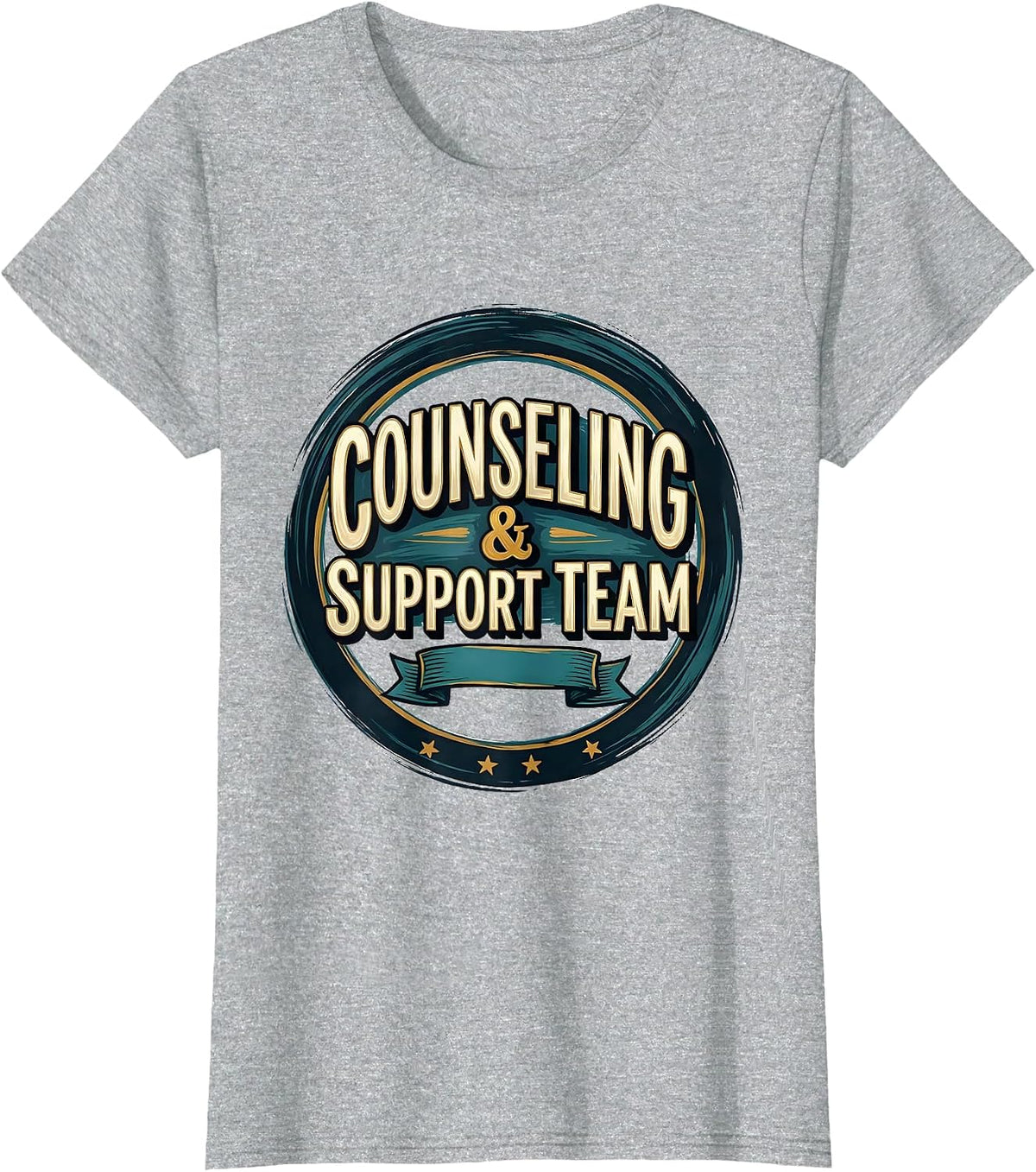 Counseling & Support Team School Counselor Mental Health T-Shirt - Heather Grey
