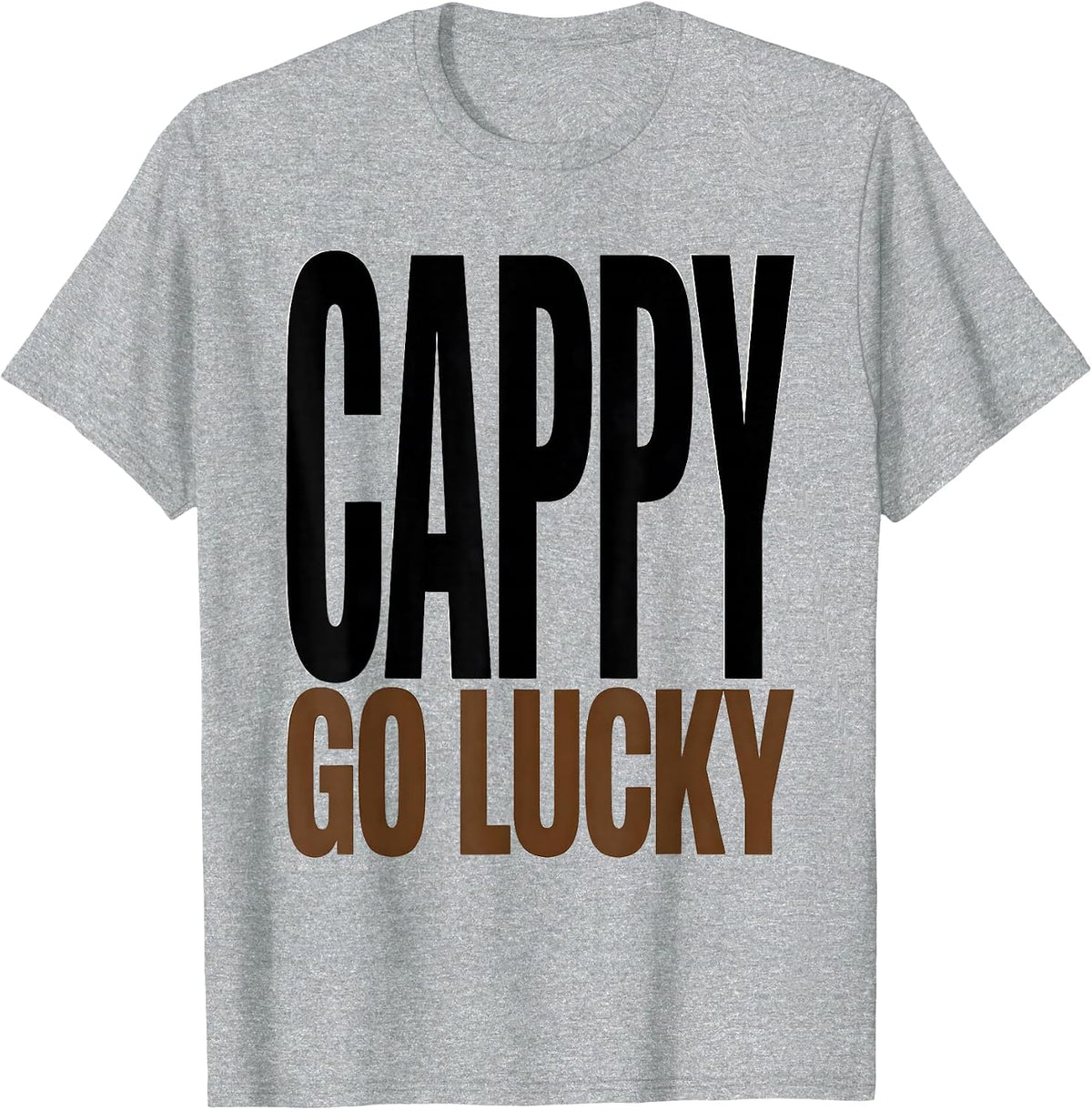 Men's Cappy Go Lucky Funny Capybara Meme Animal Humor T-Shirt - Heather Grey