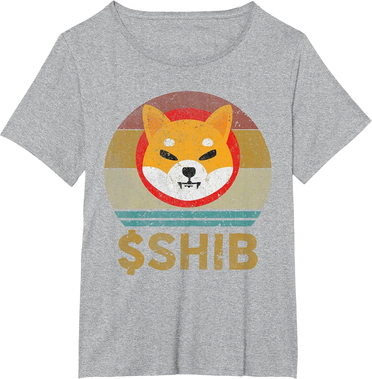 Vintage Shibacoin Miner Shiba Inu T-Shirt - Heather Grey