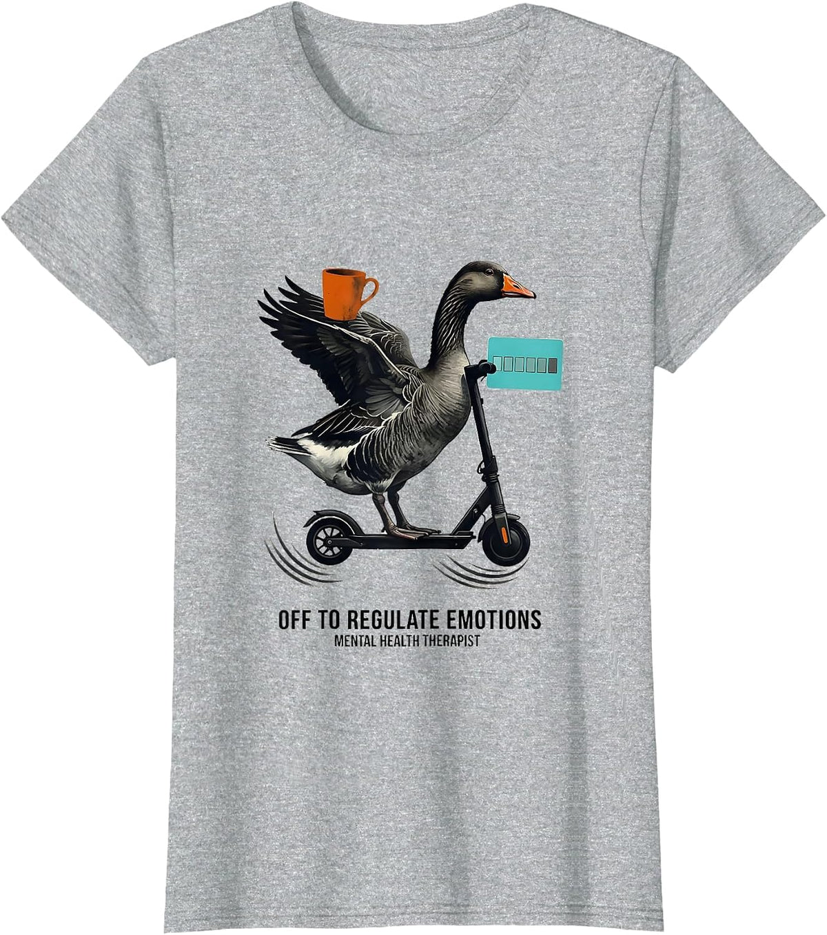 Off to Regulate Emotions Mental Health Counselor T-Shirt - Heather Grey