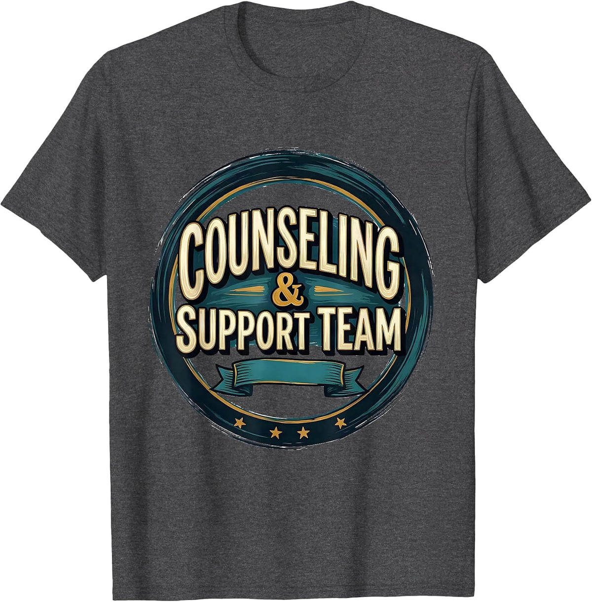 Counseling & Support Team School Counselor Mental Health T-Shirt - Dark Heather Grey
