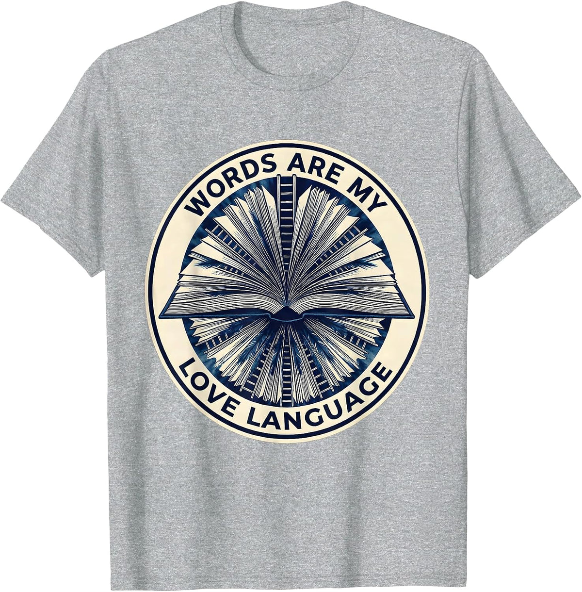 Men's Words Are My Love Language English Teacher Design T-Shirt - Heather Grey