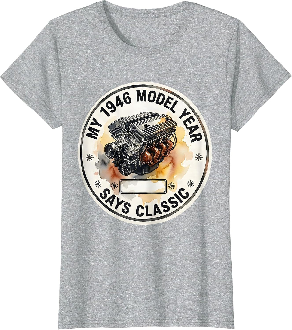 Women's My 1946 Model Year Says Classic Vintage Muscle Car T-Shirt - Heather Grey