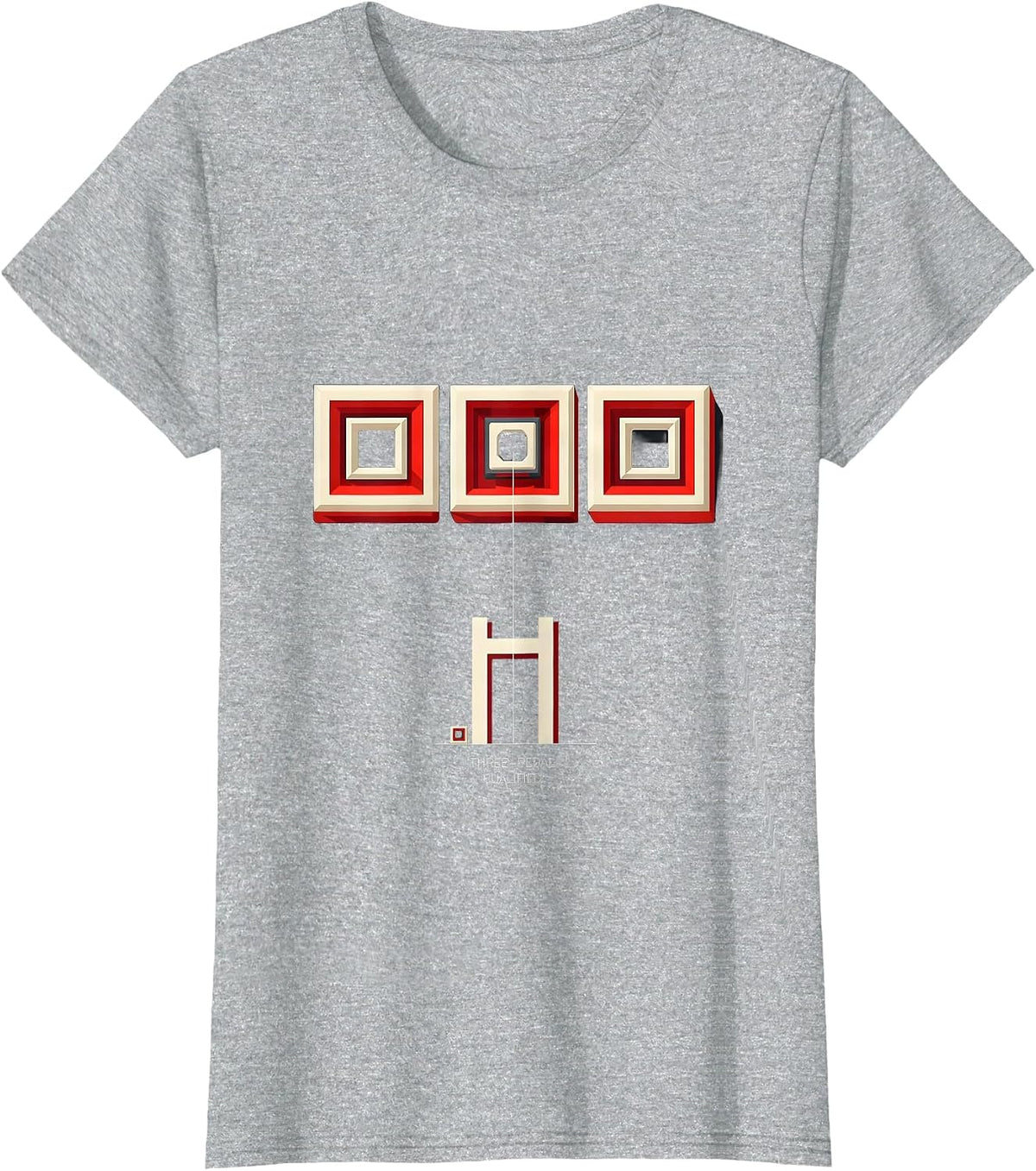 Women's Three-Pedal Qualified Geometric Manual Transmission Car Guy T-Shirt - Heather Grey