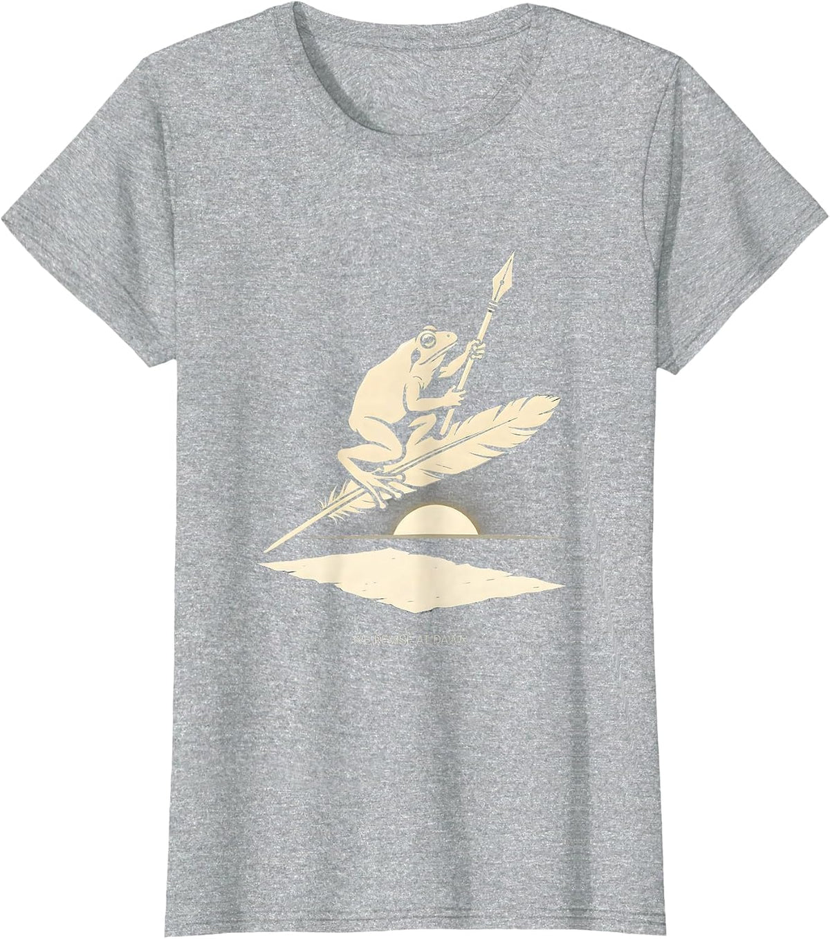 We Revise At Dawn Funny Frog Teacher Reader Back To School T-Shirt - Heather Grey