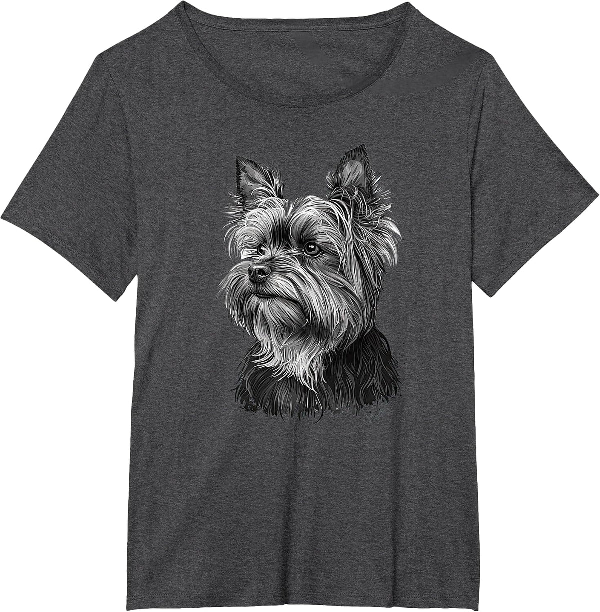 Funny Yorkshire Terrier Cute T-Shirt - Dark Heather Grey