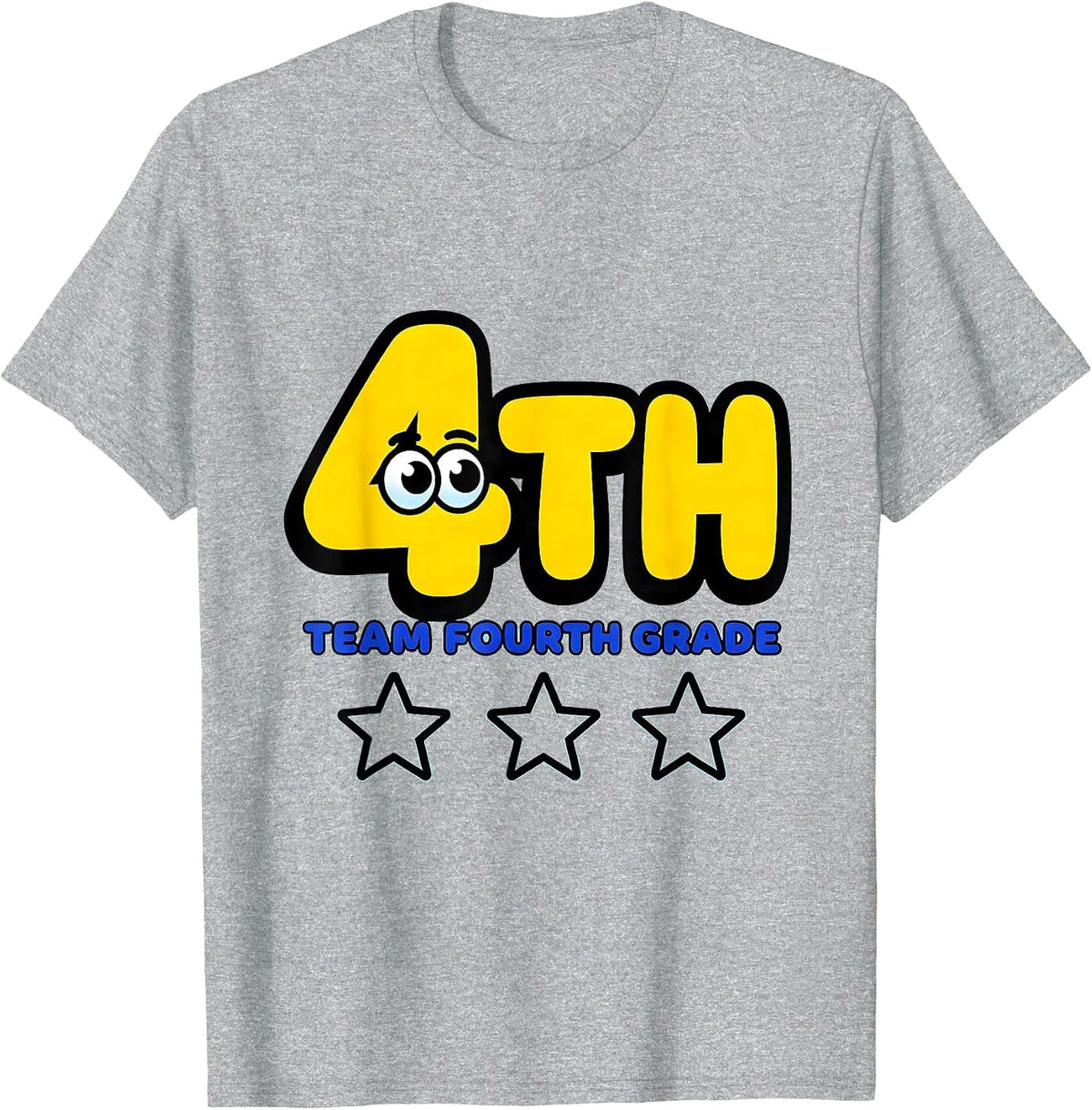 Men's Team Fourth Grade Cartoon Back To School Students Teachers T-Shirt - Heather Grey