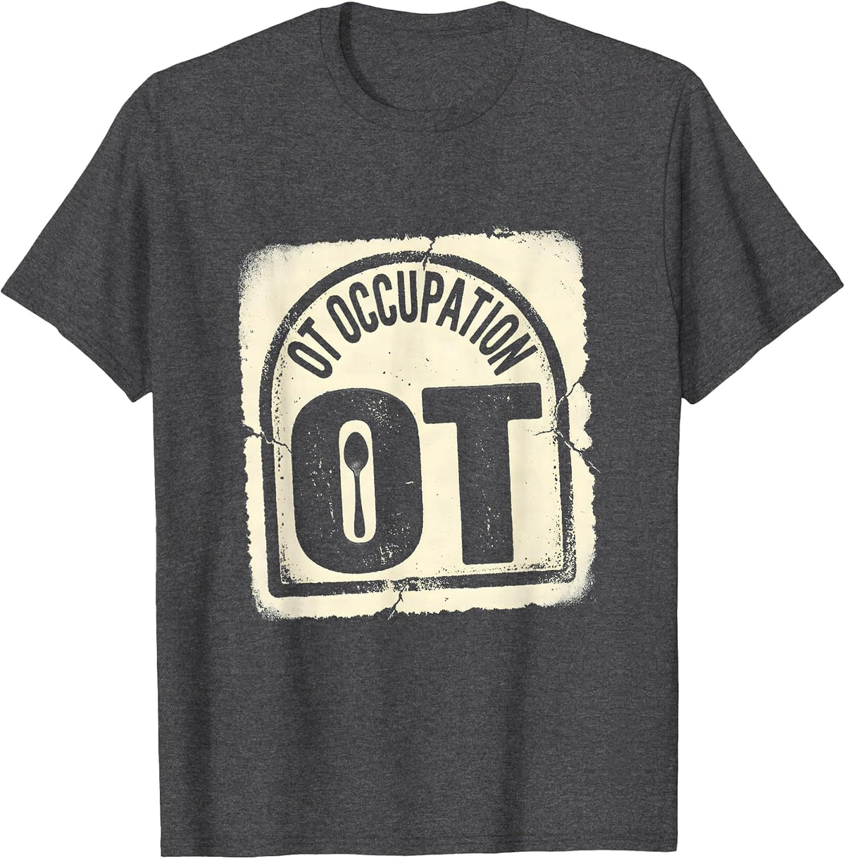 OT Occupation Retro Playful Occupational Therapy OT Month T-Shirt - Dark Heather Grey