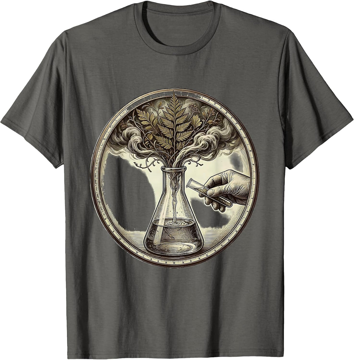 Science Teacher Lab Experiment Graphic Design T-Shirt - Asphalt Grey