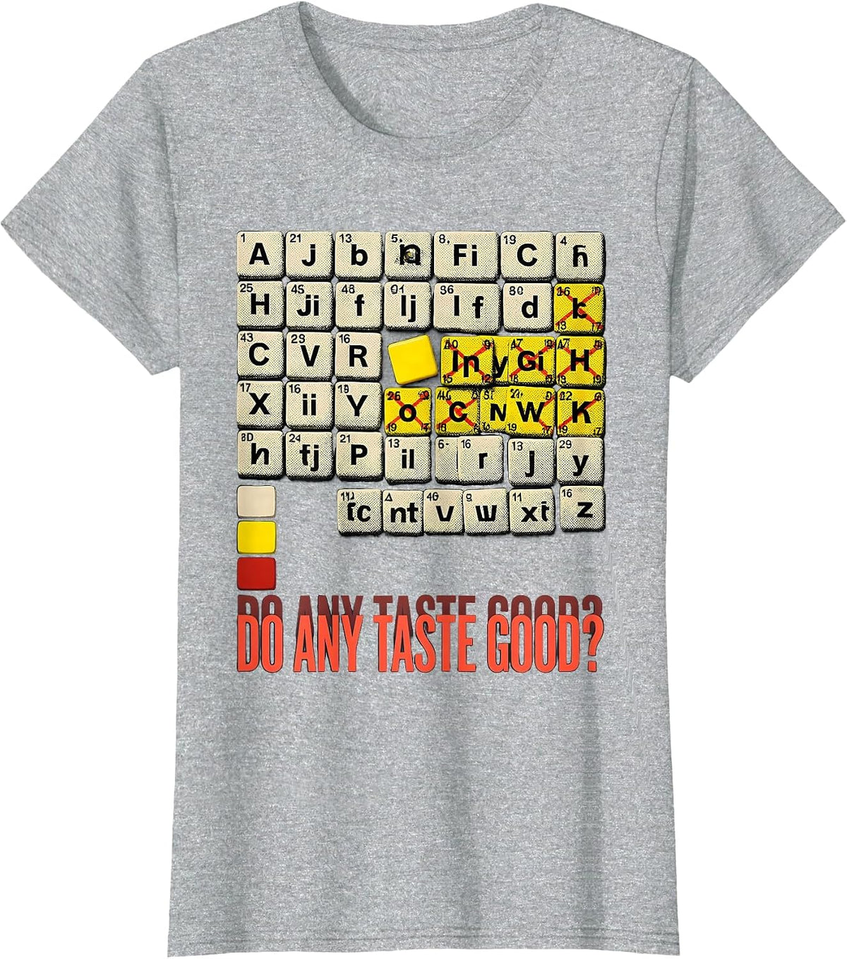 Do Any Taste Good? Funny Periodic Table Science Teacher T-Shirt - Heather Grey