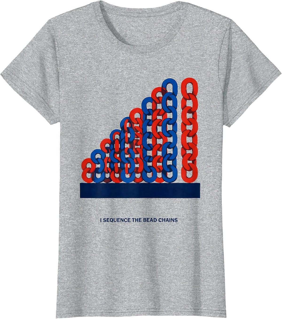 Women's I Sequence The Bead Chains Montessori Teacher Method Pride T-Shirt - Heather Grey