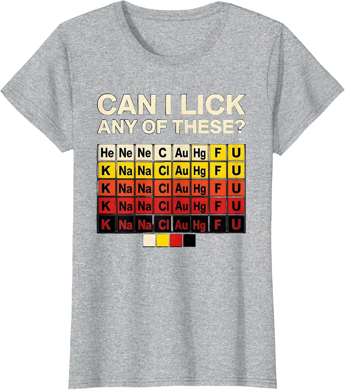 Can I Lick Any Of These Funny Periodic Table Science Teacher T-Shirt - Heather Grey