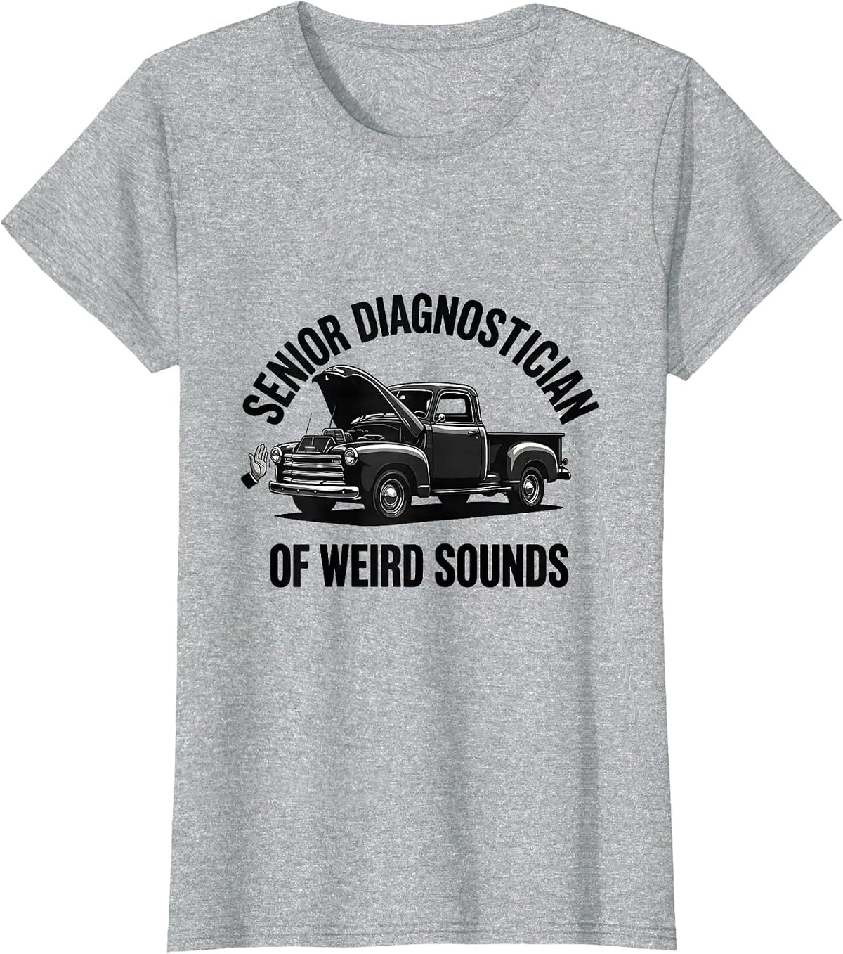 Senior Diagnostician Of Weird Sounds Funny Classic Car Guy T-Shirt - Heather Grey