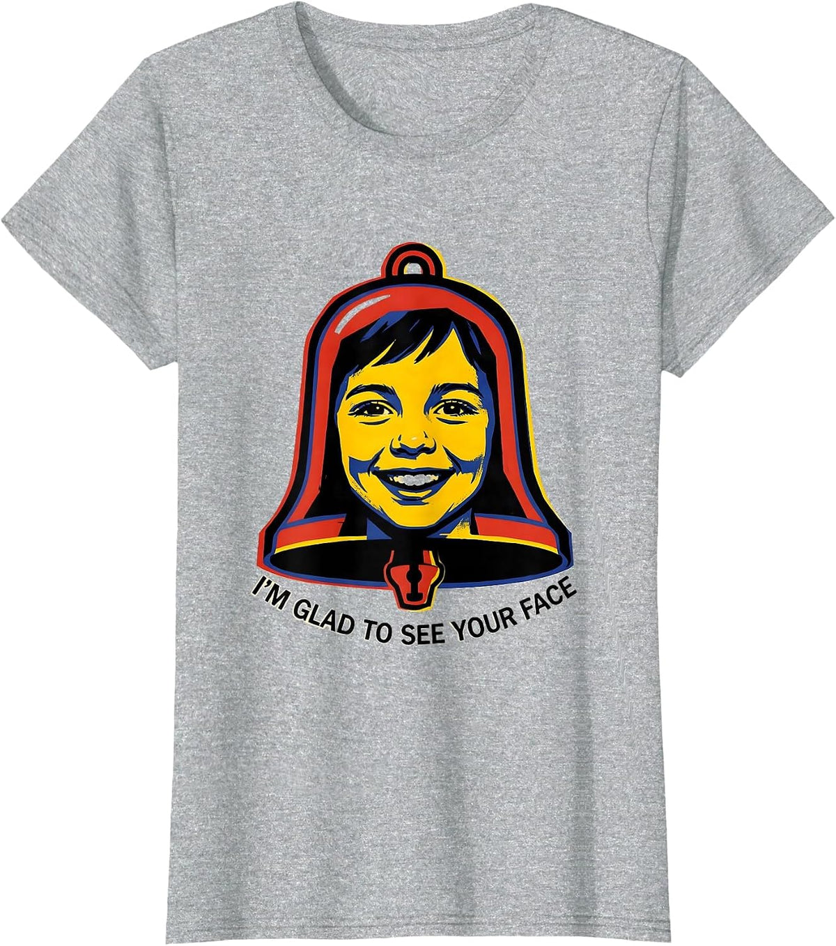 I'm Glad To See Your Face Cute Teacher Back to School T-Shirt - Heather Grey