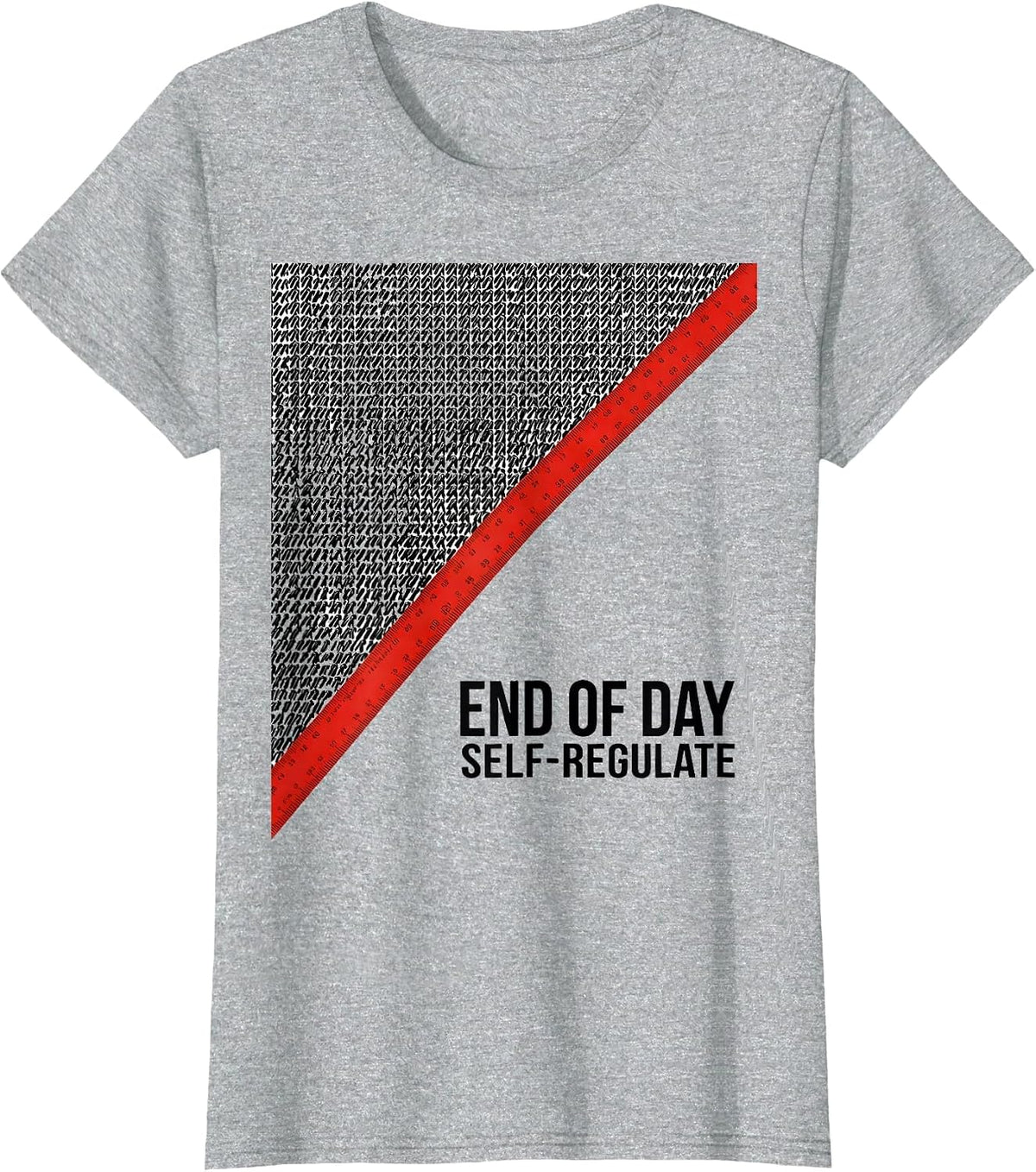 End Of Day Self-Regulate Occupational Therapy Sensory T-Shirt - Heather Grey