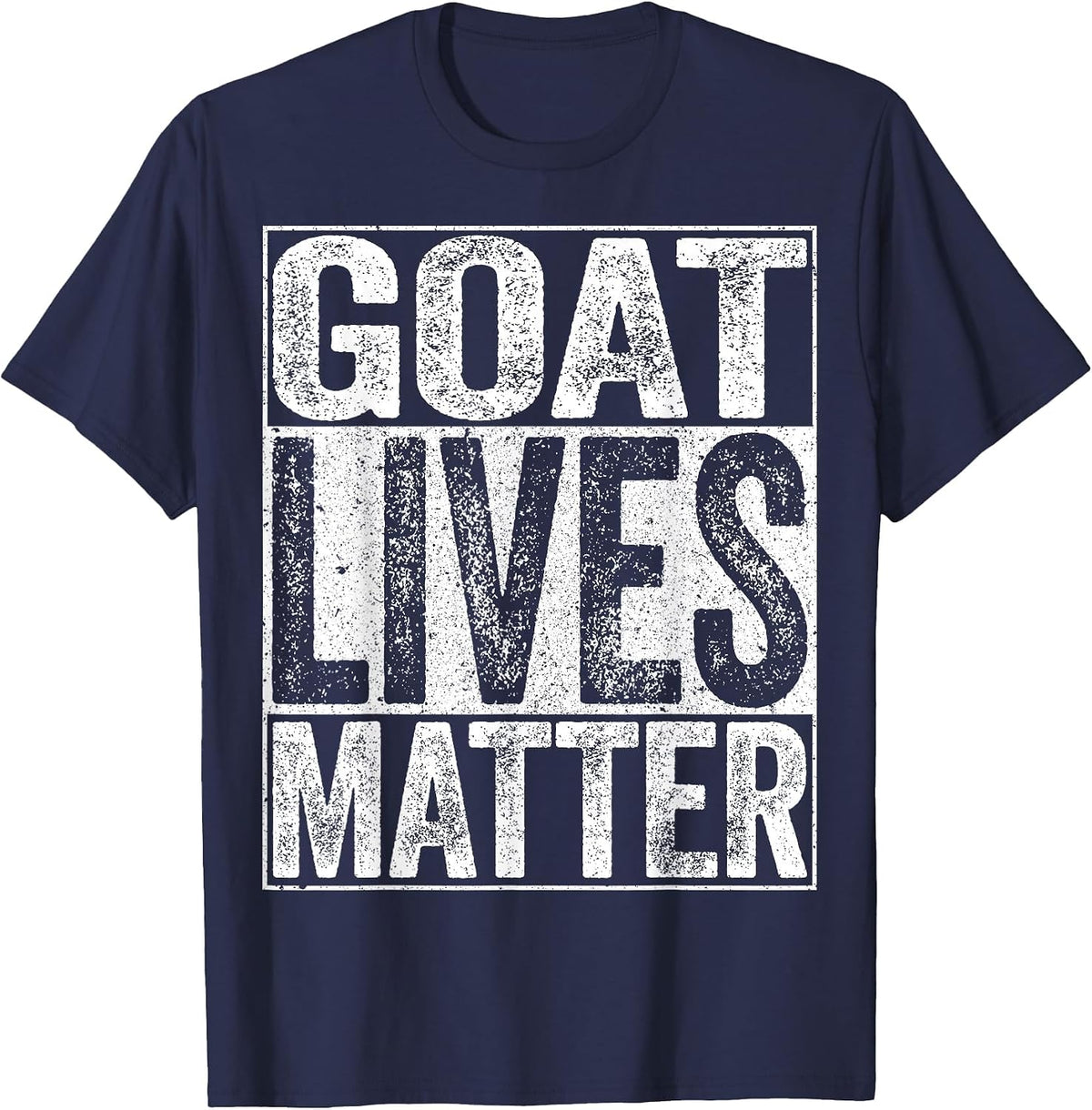 Goat Lives Matter Shirt Animal Lover T-Shirt - Navy Blue