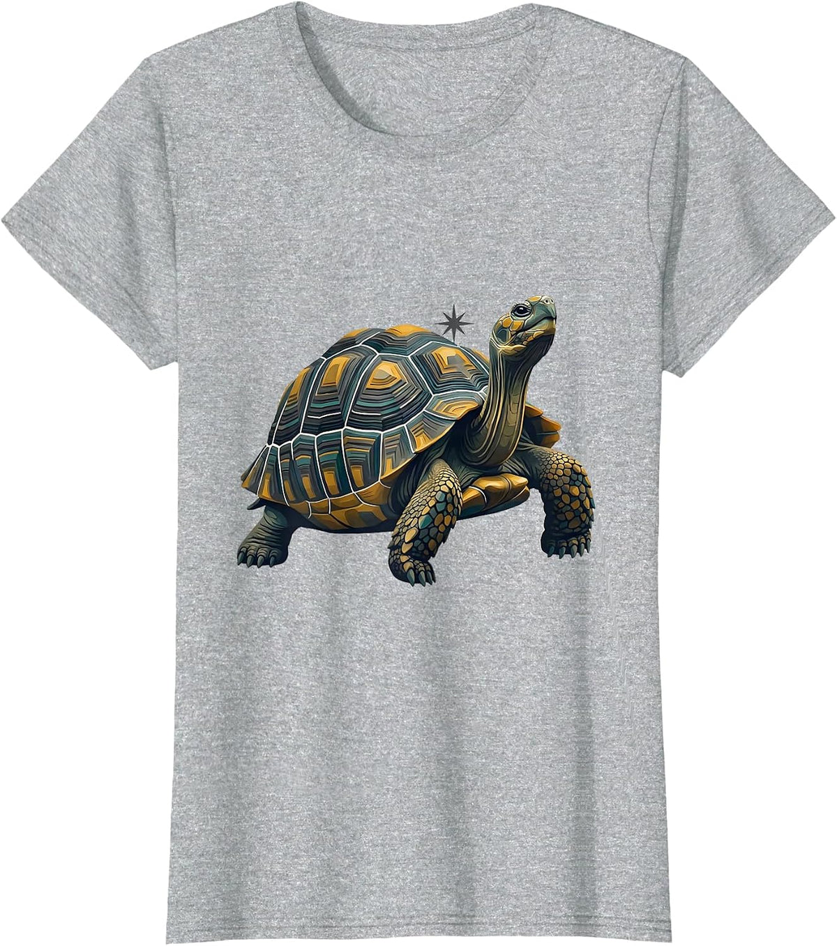 Tortoise Midcentury Modern Pet Lover Humor T-Shirt - Heather Grey