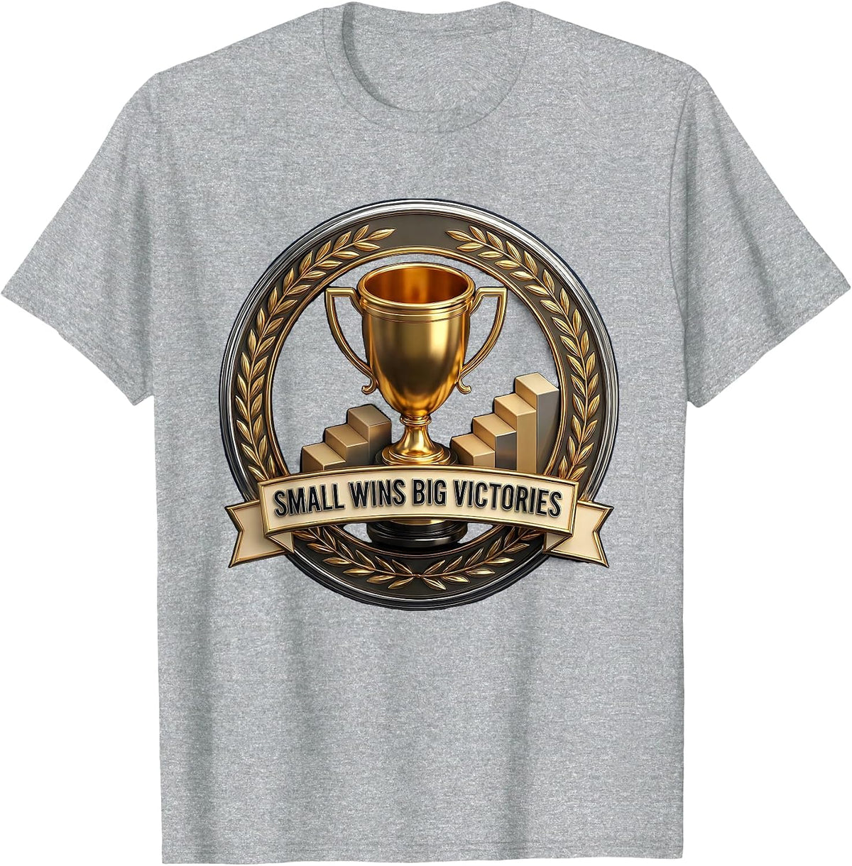 Men's Small Wins Big Victories Occupational Therapy Design T-Shirt - Heather Grey