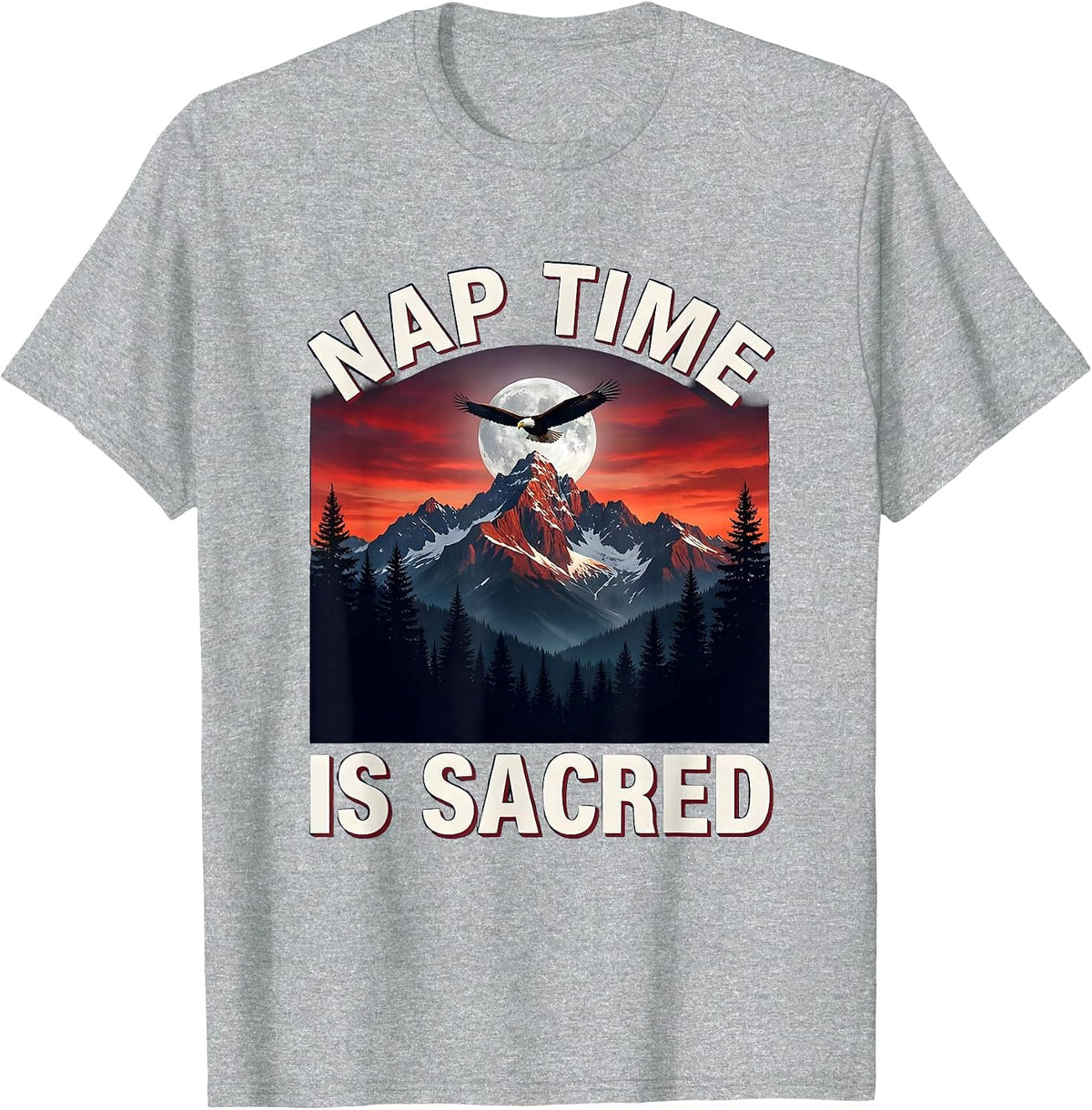 Men's Nap Time Is Sacred Kindergarten Teacher Design T-Shirt - Heather Grey