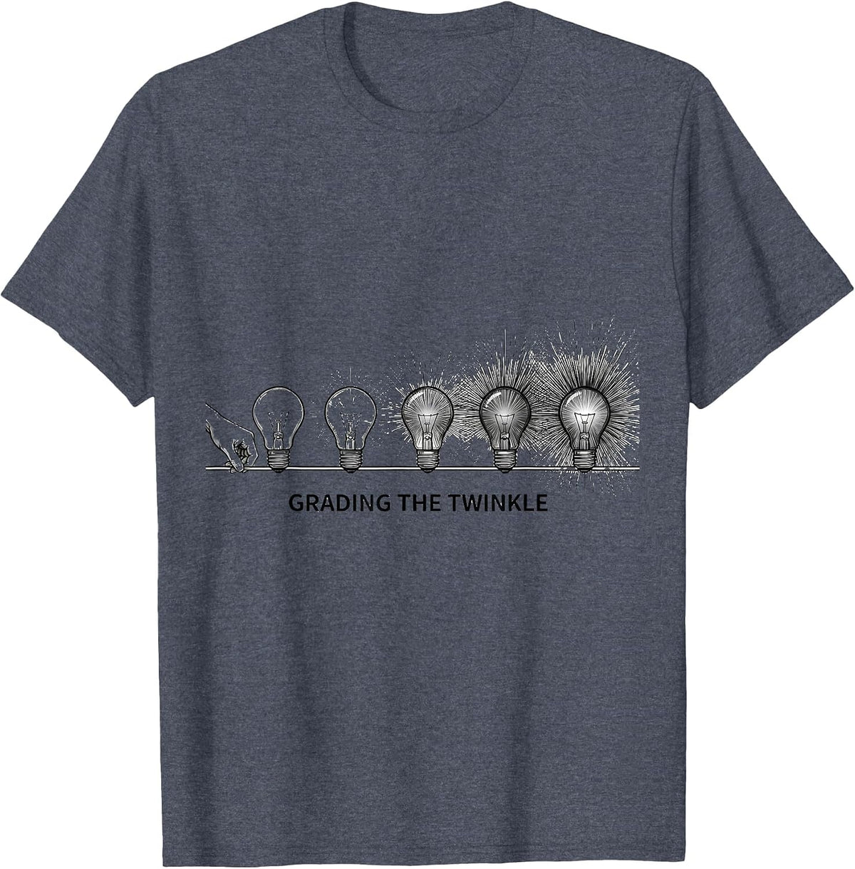 Grading The Twinkle Occupational Therapy Christmas Workplace T-Shirt - Heather Blue