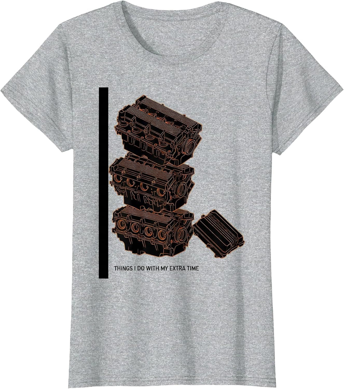 Things I Do With My Extra Time Funny Car Enthusiast Mechanic T-Shirt - Heather Grey