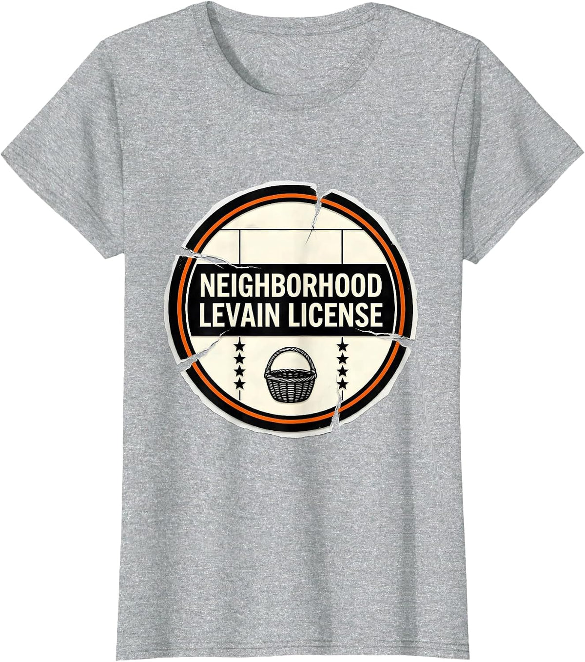 Neighborhood Levain License Funny Bread Baker Sourdough T-Shirt - Heather Grey