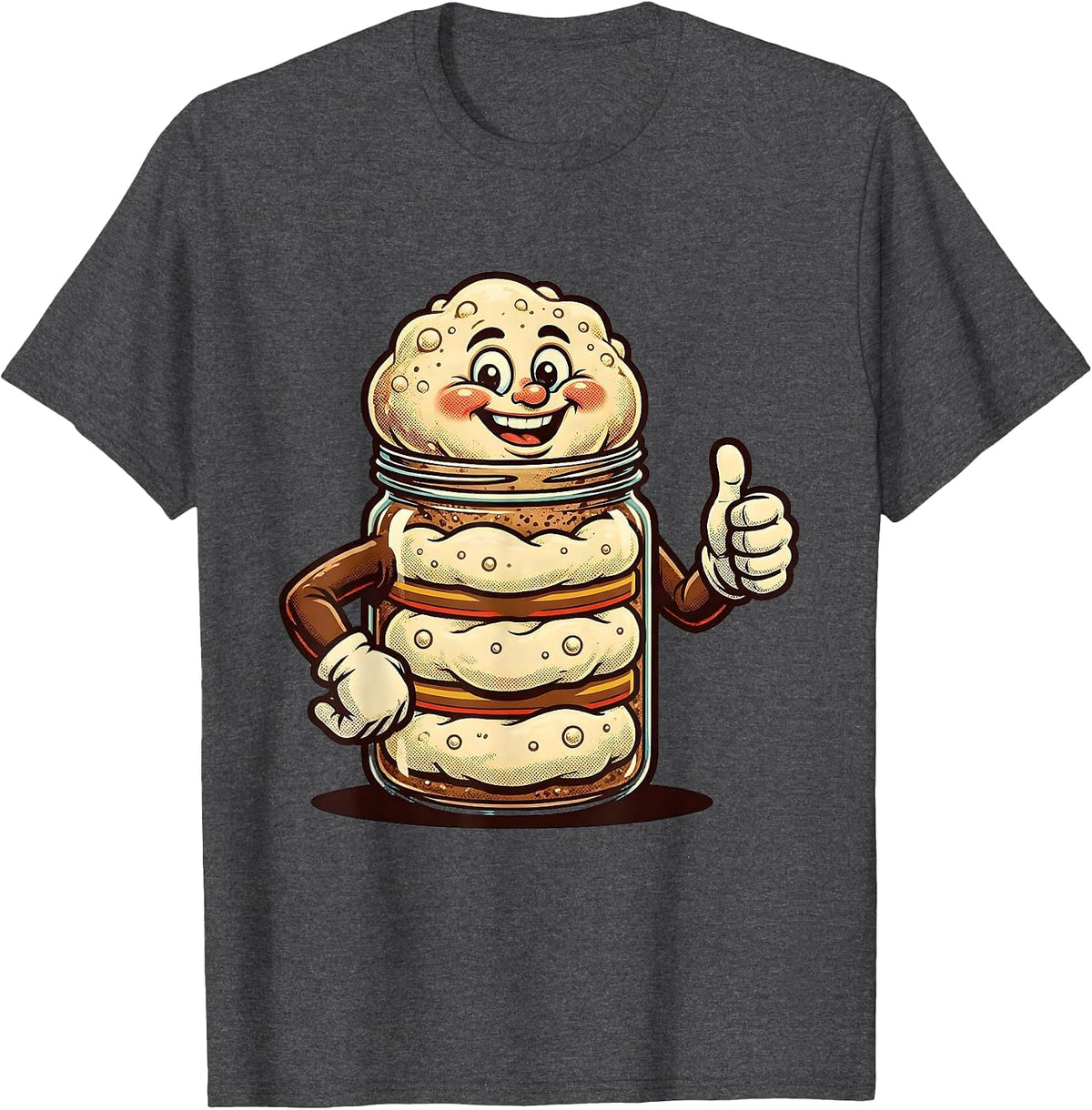 In My Sourdough Era Bubbling Starter Jar T-Shirt - Dark Heather Grey