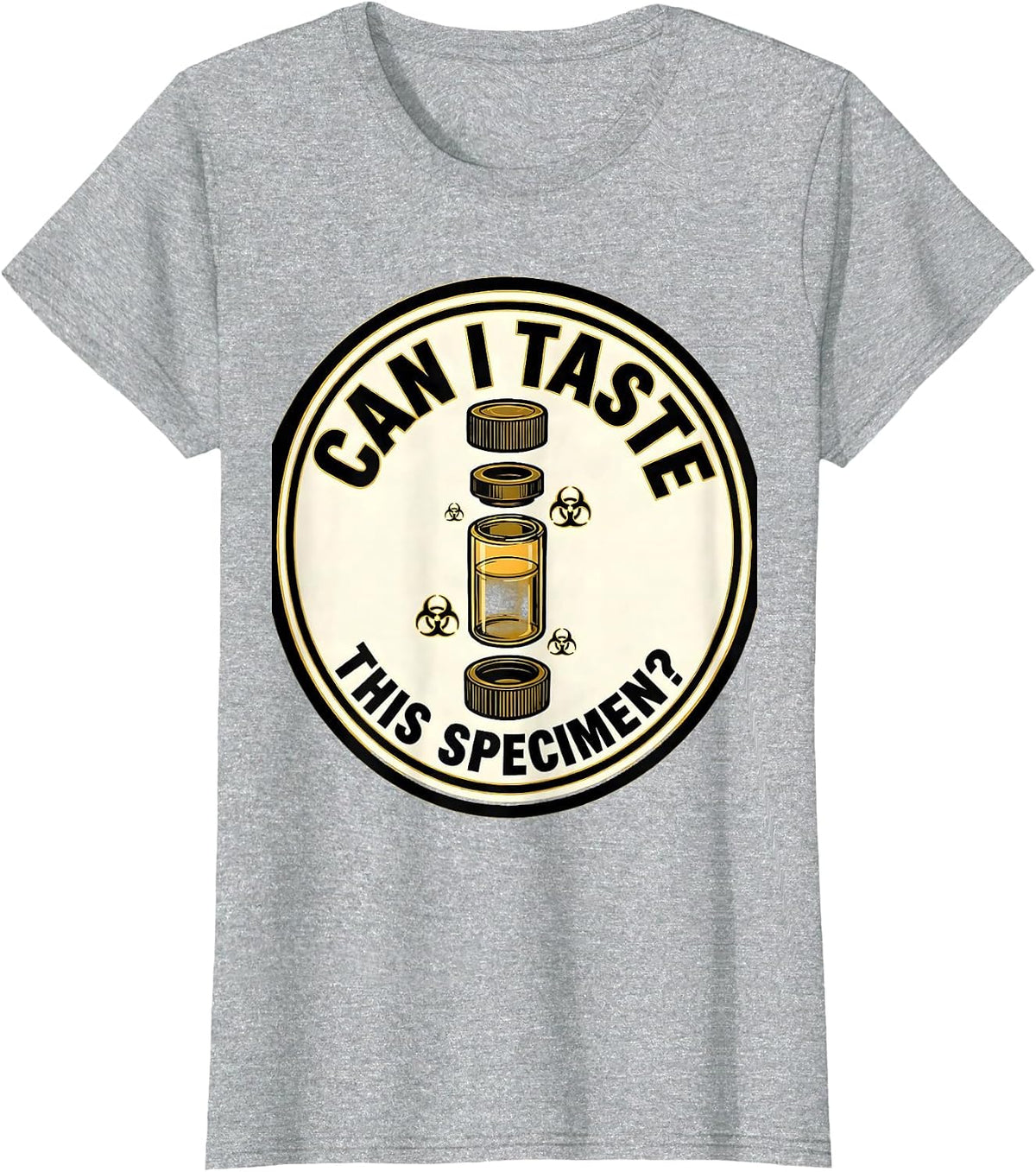 Women's Can I Taste This Specimen Funny Periodic Table Science T-Shirt - Heather Grey
