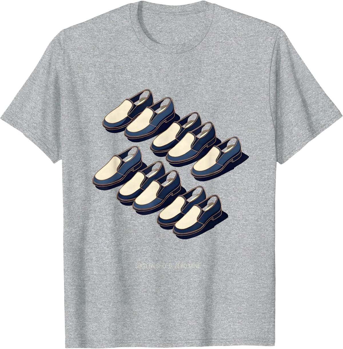 Men's Sixteen Shoes Zero Mine Funny Daycare Provider Childcare T-Shirt - Heather Grey
