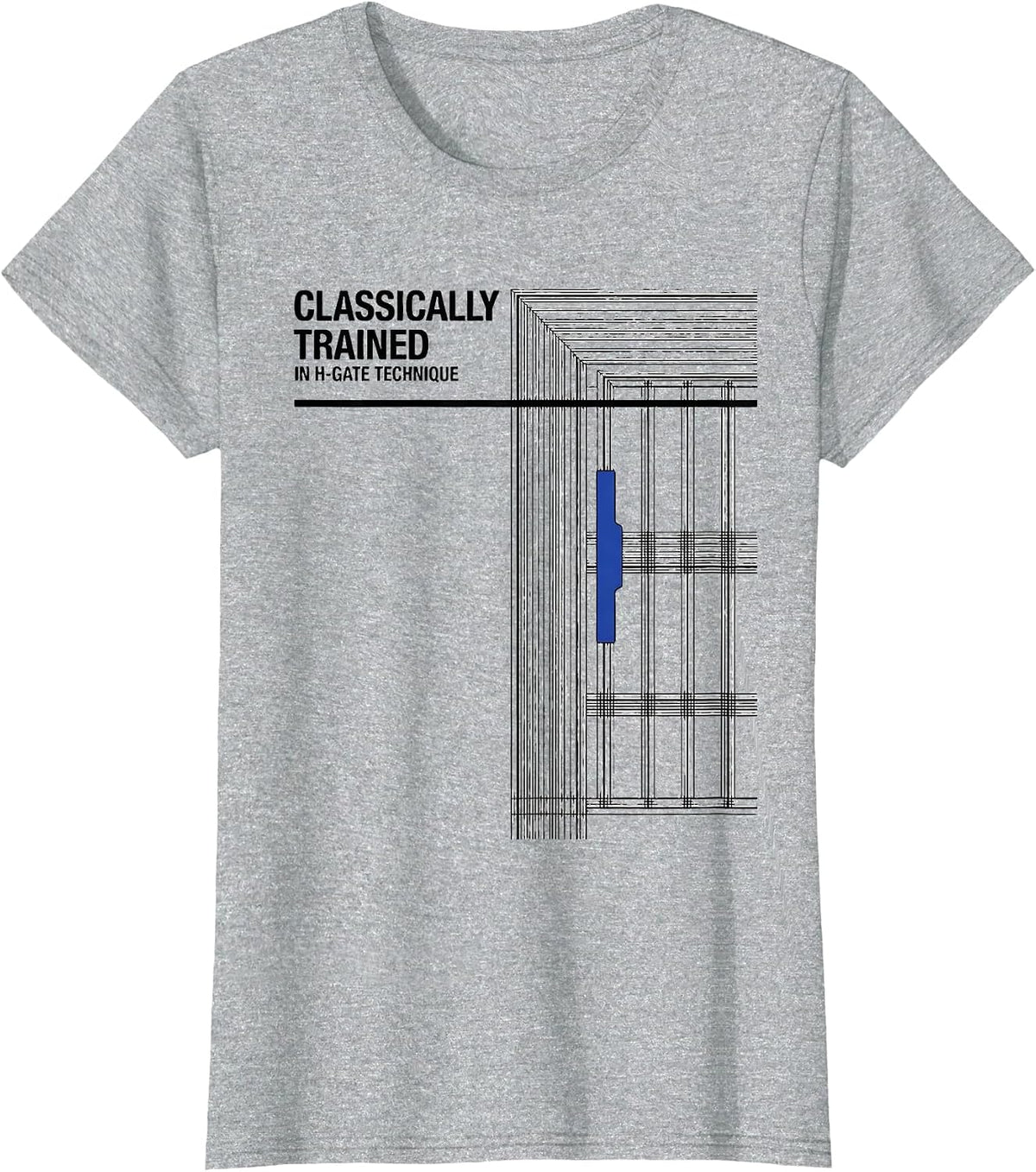 Classically Trained In H-Gate Technique Manual Car Guy T-Shirt - Heather Grey