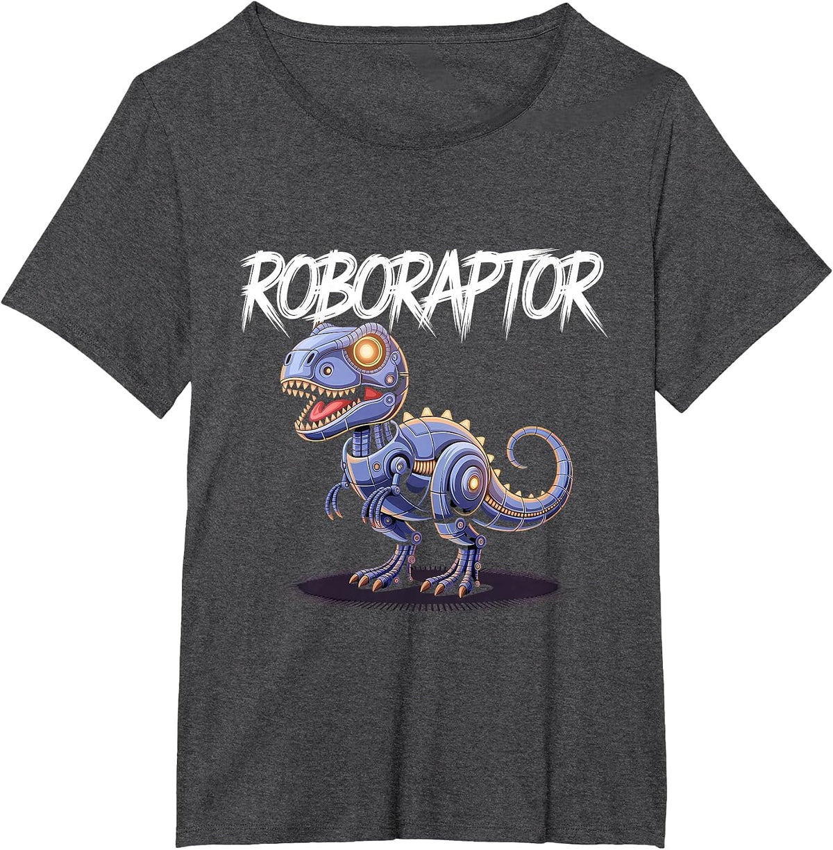 Robot Dinosaur T-Rex Robotic Engineer Dino Funny Robotics T-Shirt - Dark Heather Grey