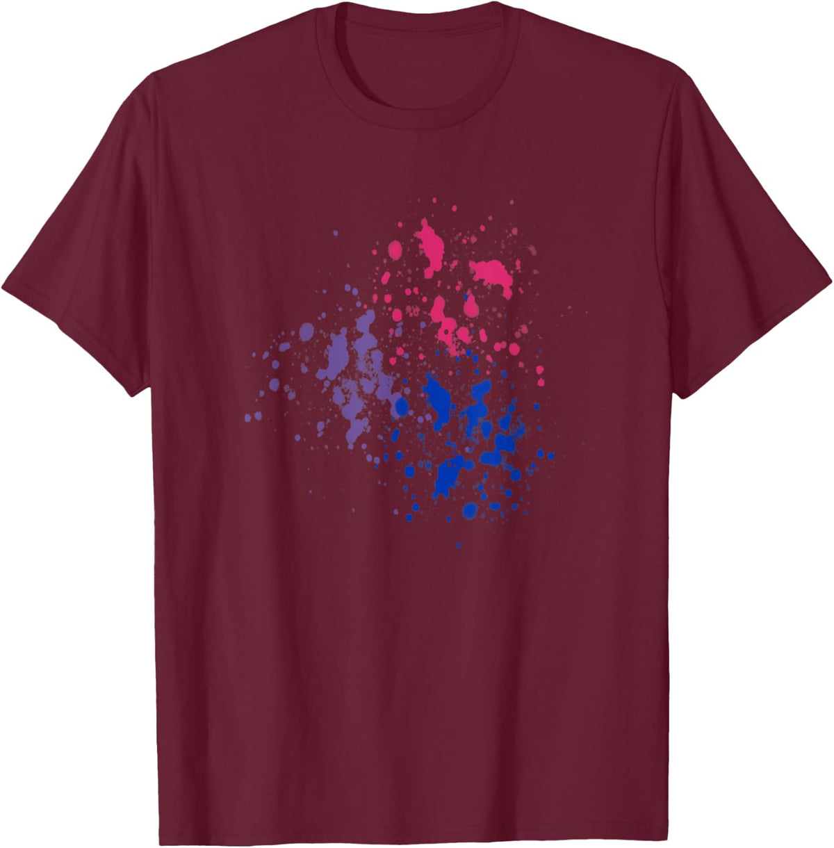 Subtle Bisexual Pride, Bi Pride Flag T-Shirt - Burgundy