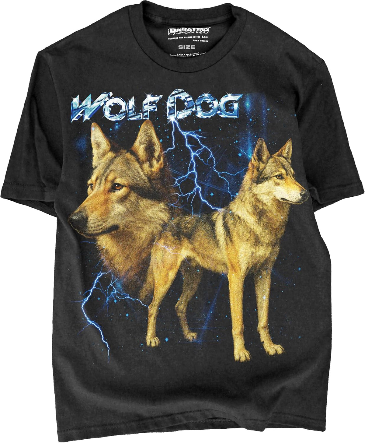 Heavy Metal T-Shirt for Dog Mom and Dad - Men & Women Pet Owners Vintage 80s 90s Retro Futuristic - Wolfdog