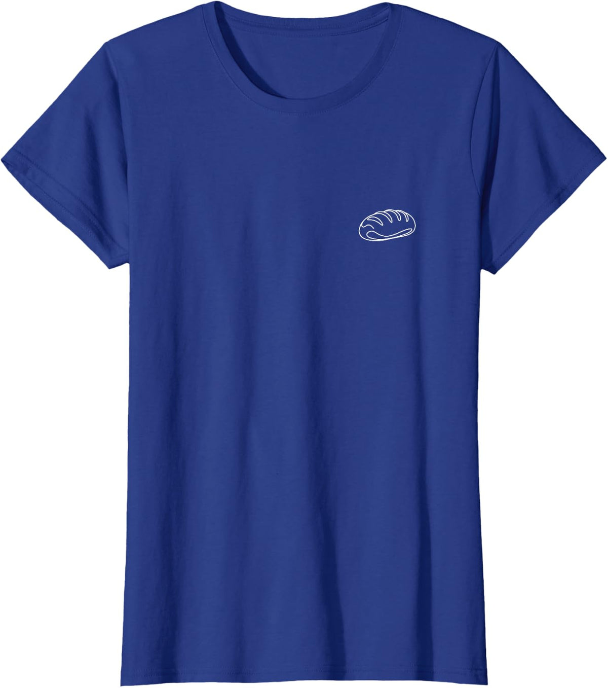 Sourdough Bread Minimalist Badge Patch Line Art T-Shirt - Royal Blue
