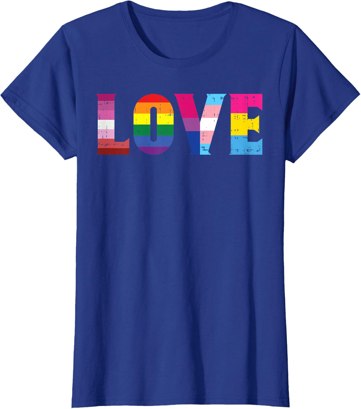 Love LGBTQ Pride Ally Shirt for Lesbian Gay Bisexual Trans Pansexual Support Tees and T Shirts - Royal Blue